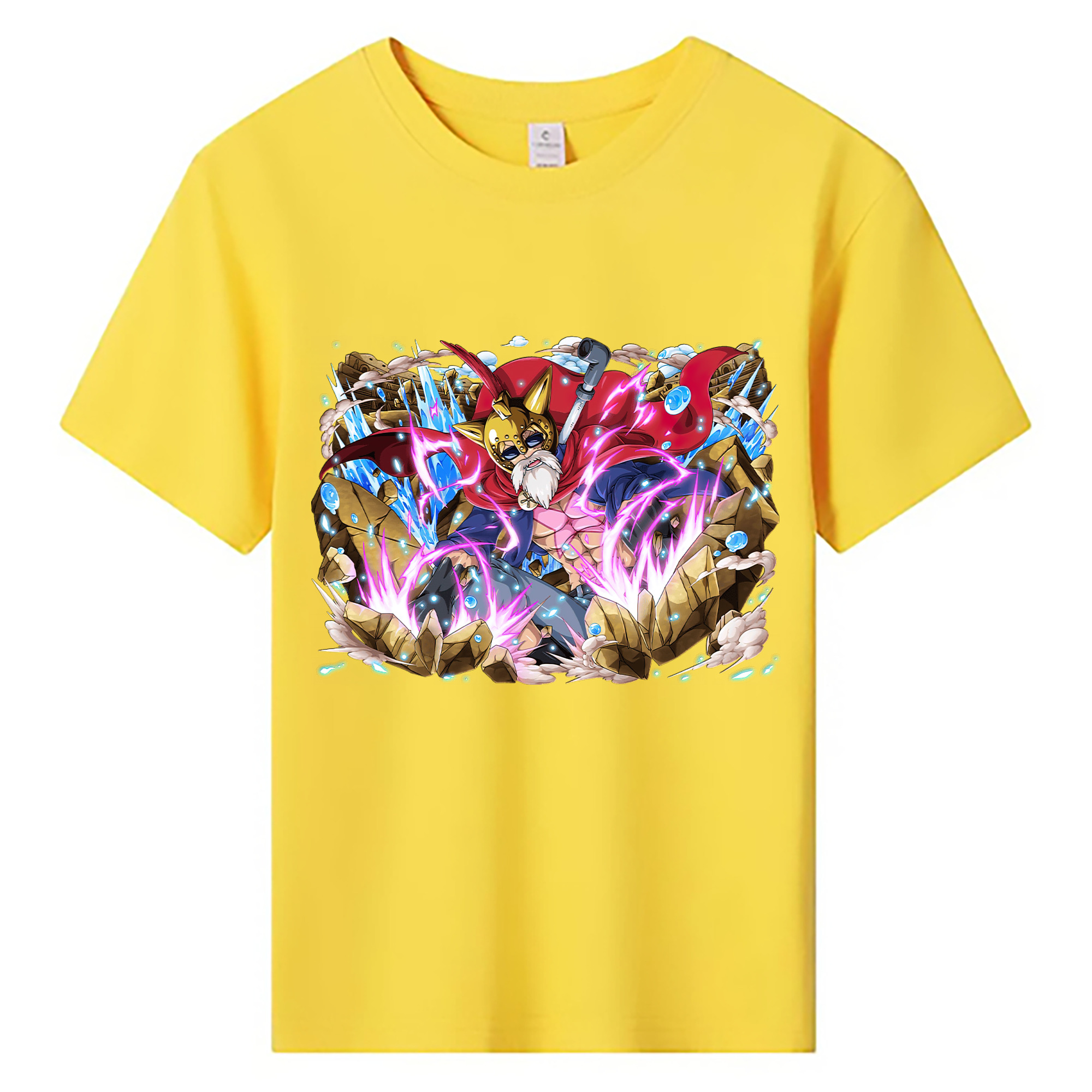 ワンピース モンキー・D・ルフィ ONE PIECE Monkey D. Luffy 綿100％キッズTシャツ（フロントプリント）