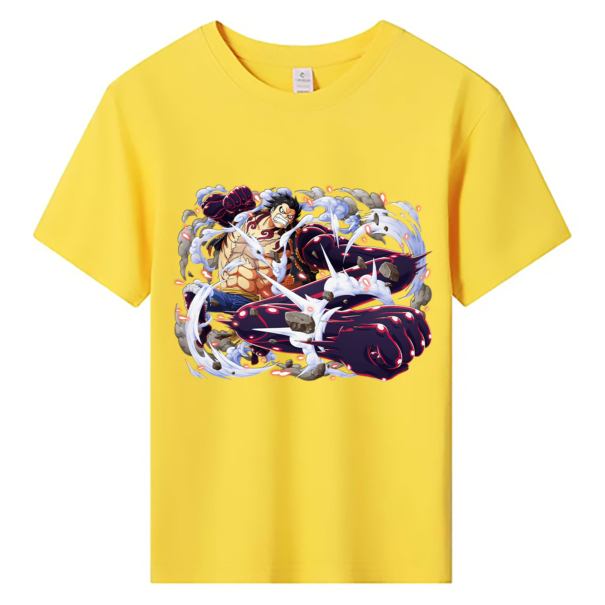 ワンピース モンキー・D・ルフィ ONE PIECE Monkey D. Luffy 綿100％キッズTシャツ（フロントプリント）