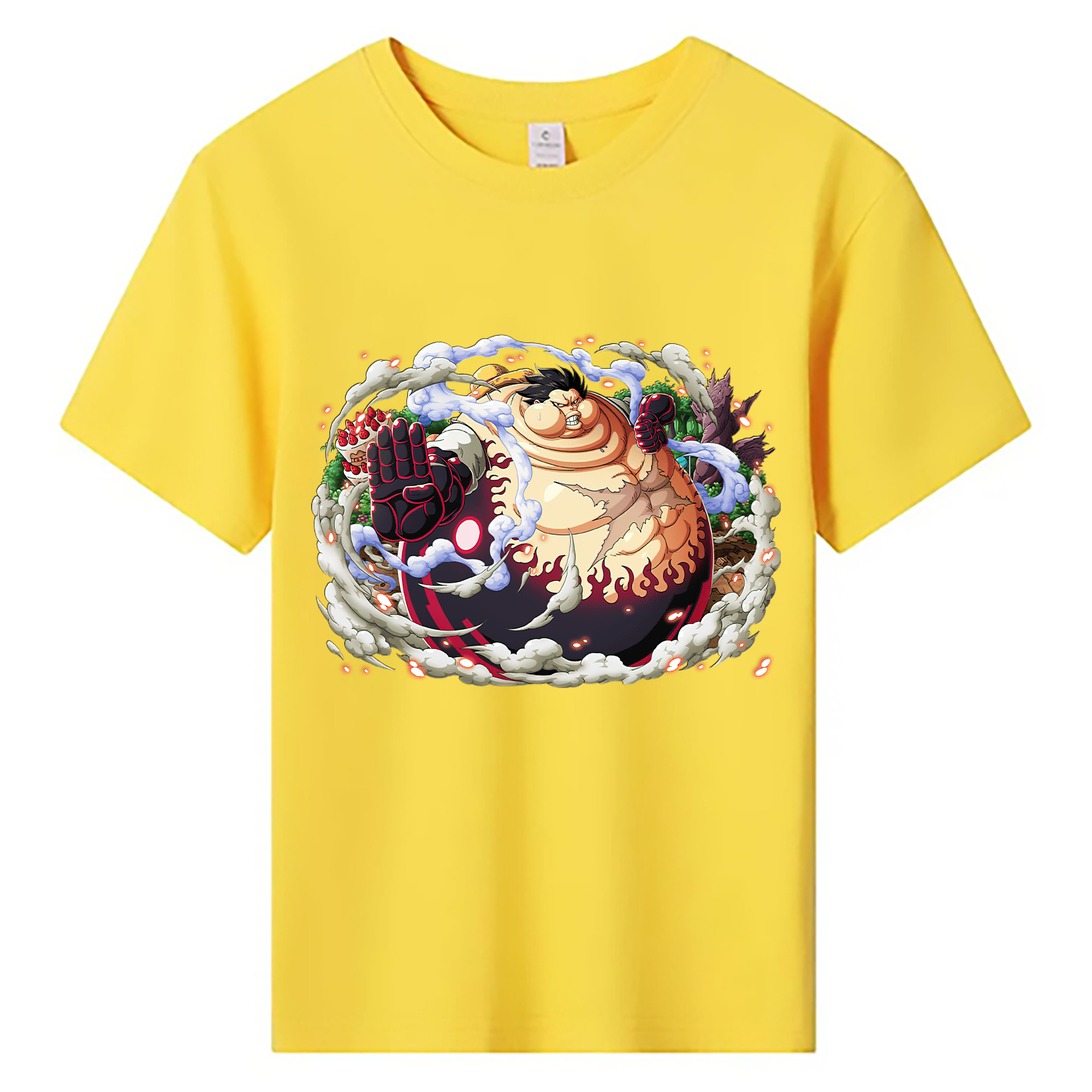 ワンピース モンキー・D・ルフィ ONE PIECE Monkey D. Luffy 綿100％キッズTシャツ（フロントプリント）