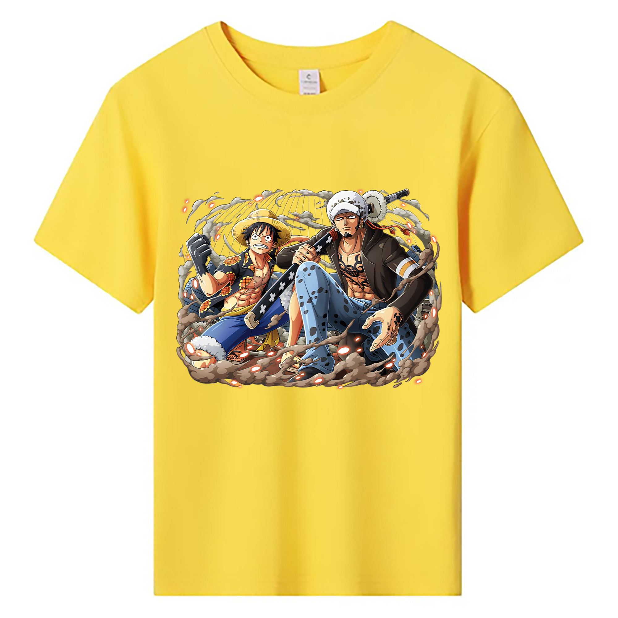 ワンピース モンキー・D・ルフィ ONE PIECE Monkey D. Luffy 綿100％キッズTシャツ（フロントプリント）