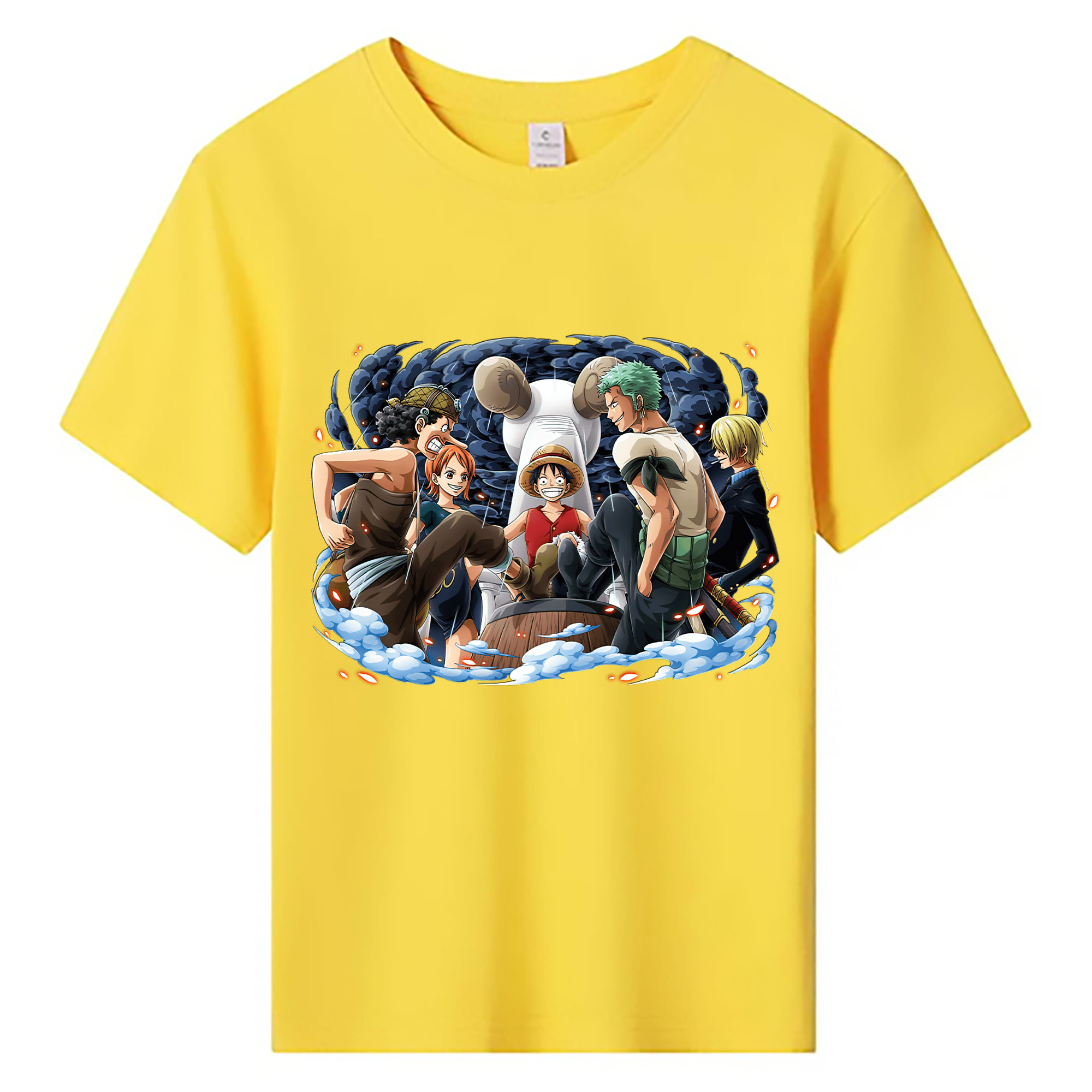 ワンピース モンキー・D・ルフィ ONE PIECE Monkey D. Luffy 綿100％キッズTシャツ（フロントプリント）