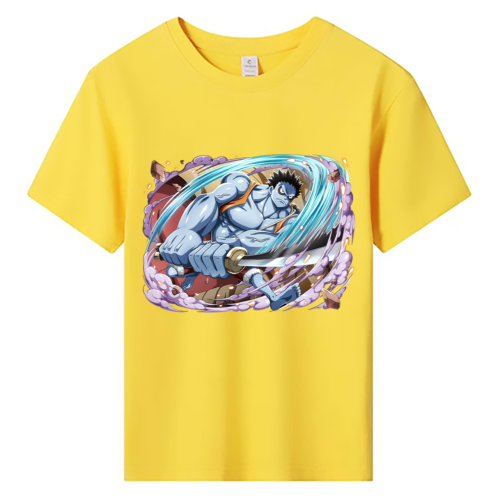 ワンピース モンキー・D・ルフィ ONE PIECE Monkey D. Luffy 綿100％キッズTシャツ（フロントプリント）