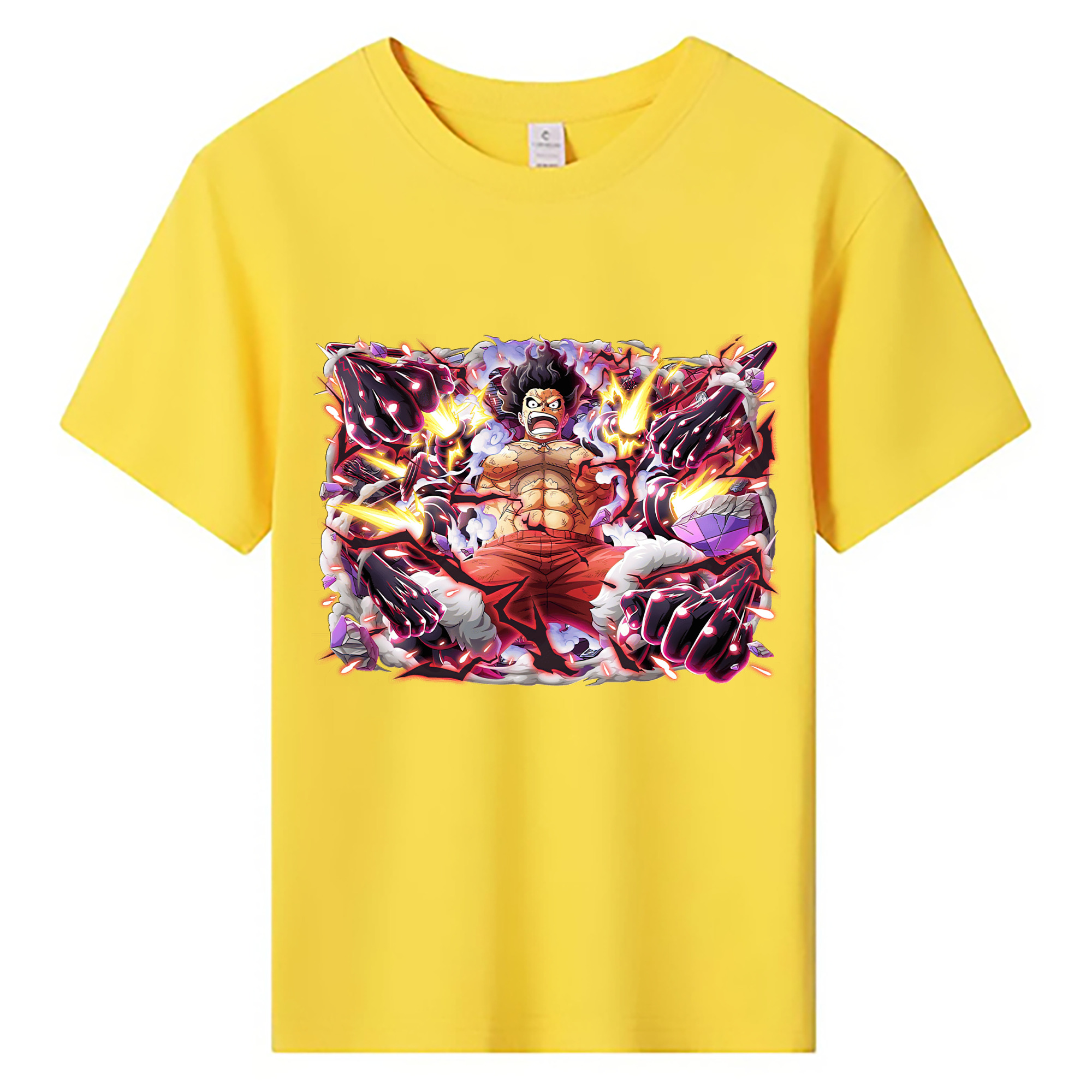 ワンピース モンキー・D・ルフィ ONE PIECE Monkey D. Luffy 綿100％キッズTシャツ（フロントプリント）
