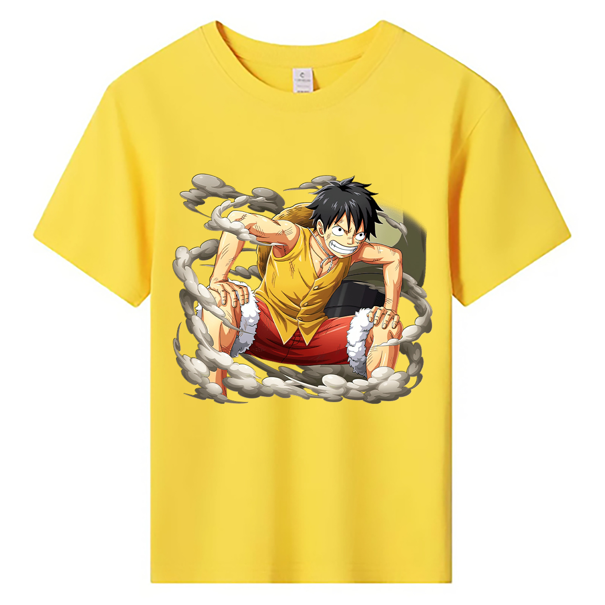 ワンピース モンキー・D・ルフィ ONE PIECE Monkey D. Luffy 綿100％キッズTシャツ（フロントプリント）