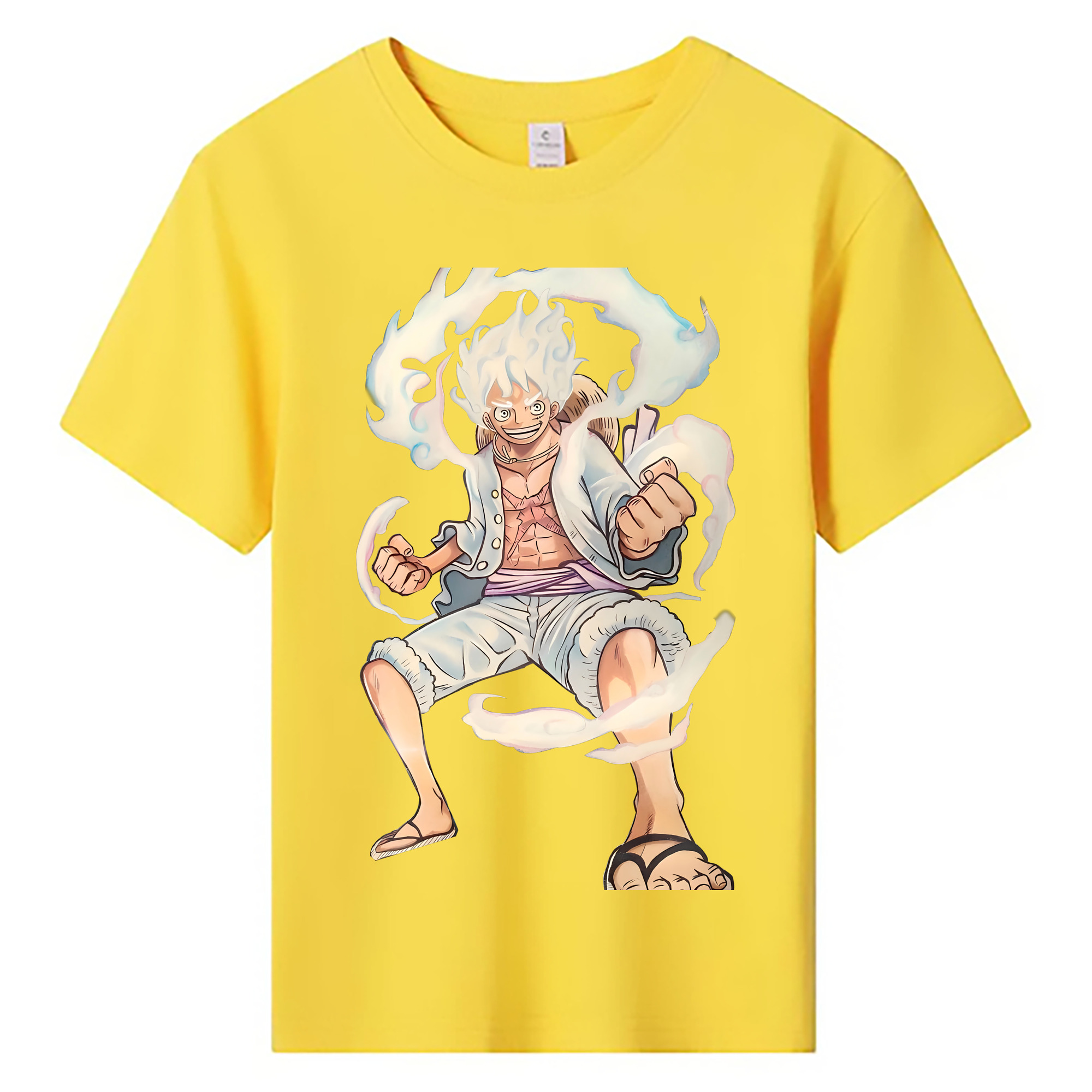 ワンピース モンキー・D・ルフィ ONE PIECE Monkey D. Luffy 綿100％キッズTシャツ（フロントプリント）