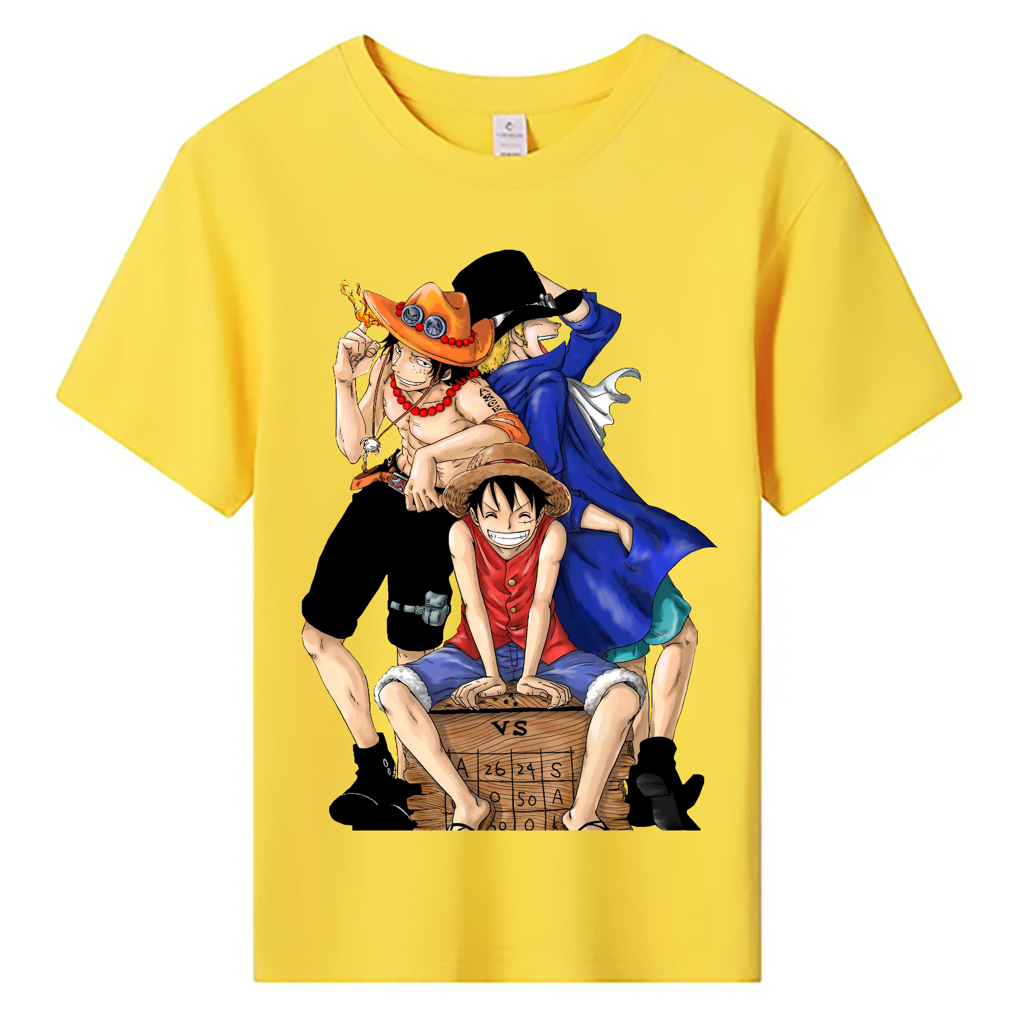 ワンピース モンキー・D・ルフィ ONE PIECE Monkey D. Luffy 綿100％キッズTシャツ（フロントプリント）