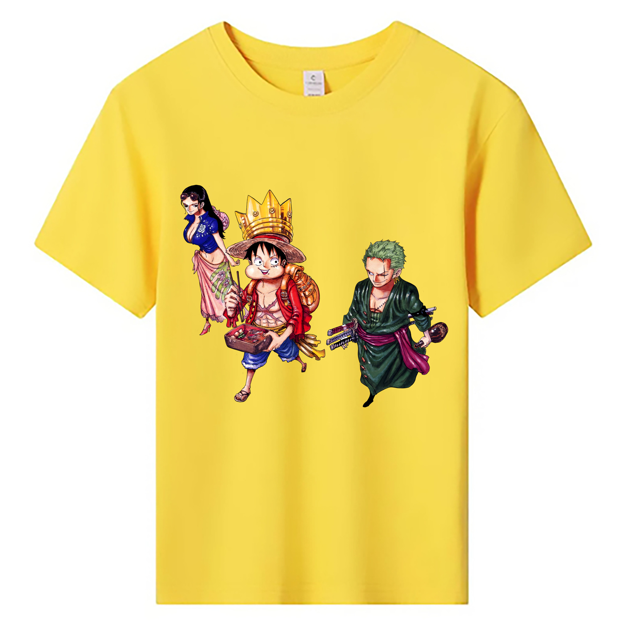 ワンピース モンキー・D・ルフィ ONE PIECE Monkey D. Luffy 綿100％キッズTシャツ（フロントプリント）