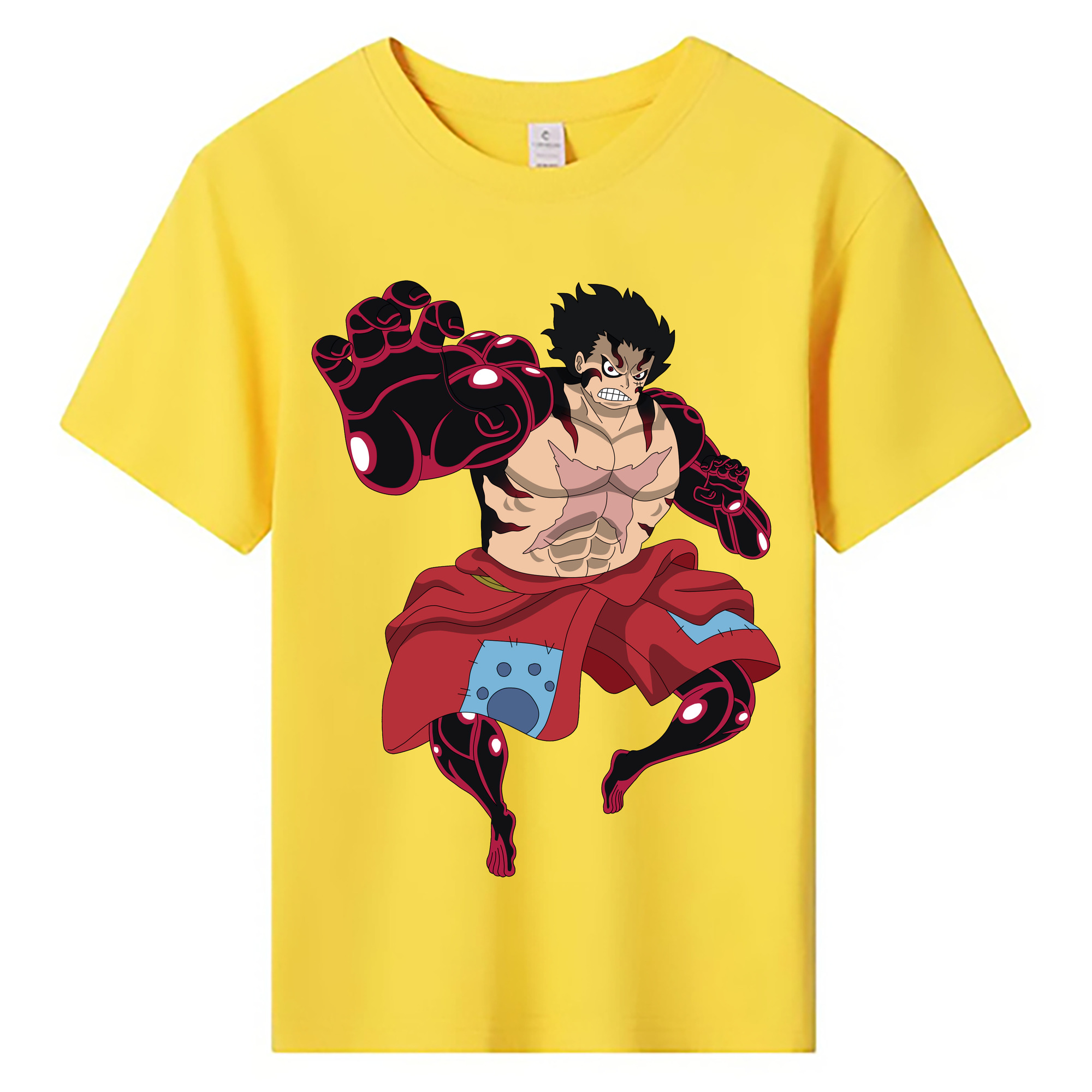 ワンピース モンキー・D・ルフィ ONE PIECE Monkey D. Luffy 綿100％キッズTシャツ（フロントプリント）