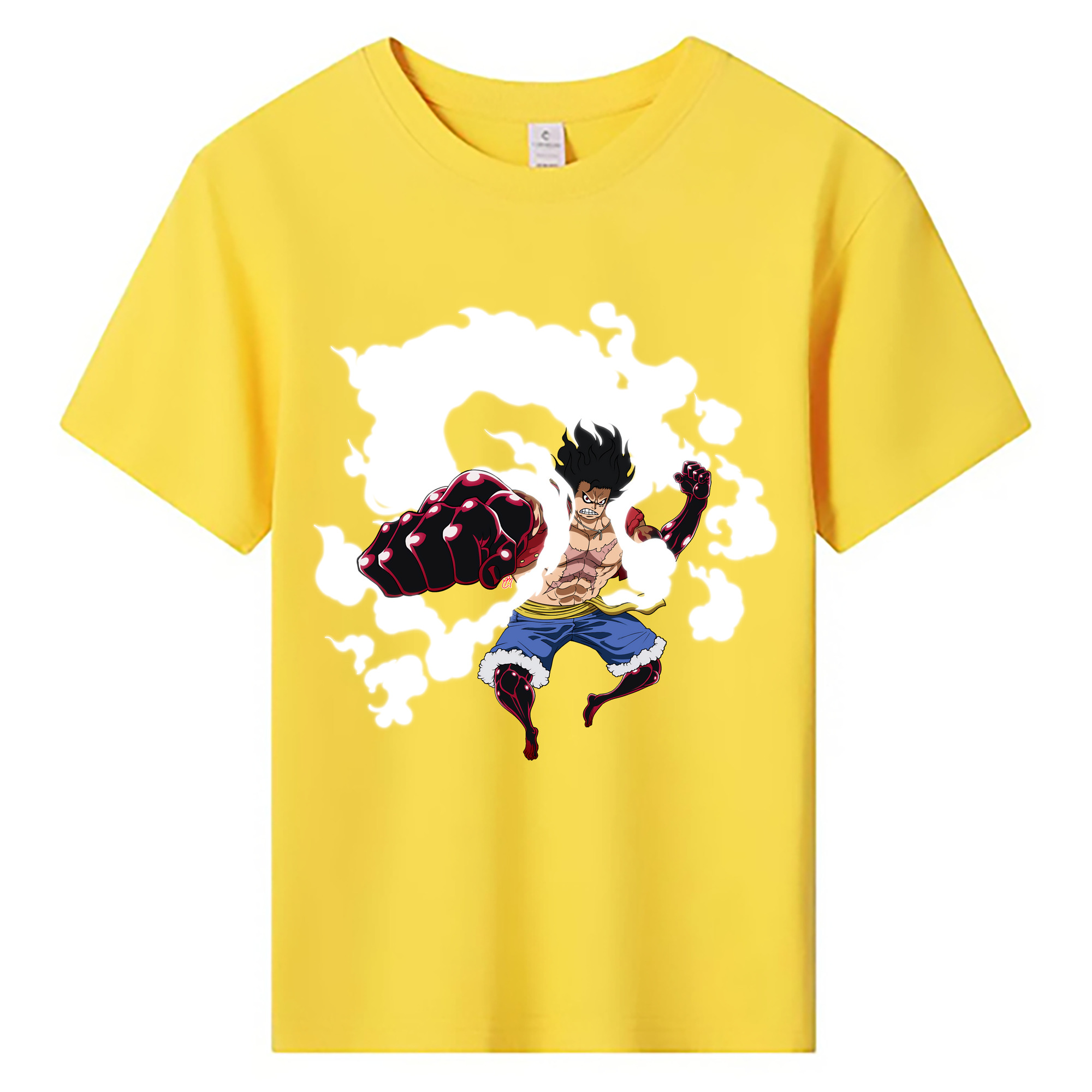 ワンピース モンキー・D・ルフィ ONE PIECE Monkey D. Luffy 綿100％キッズTシャツ（フロントプリント）