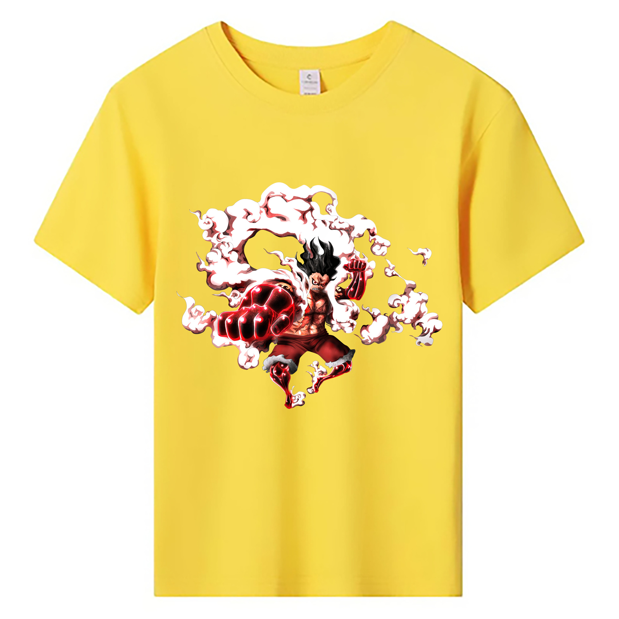 ワンピース モンキー・D・ルフィ ONE PIECE Monkey D. Luffy 綿100％キッズTシャツ（フロントプリント）
