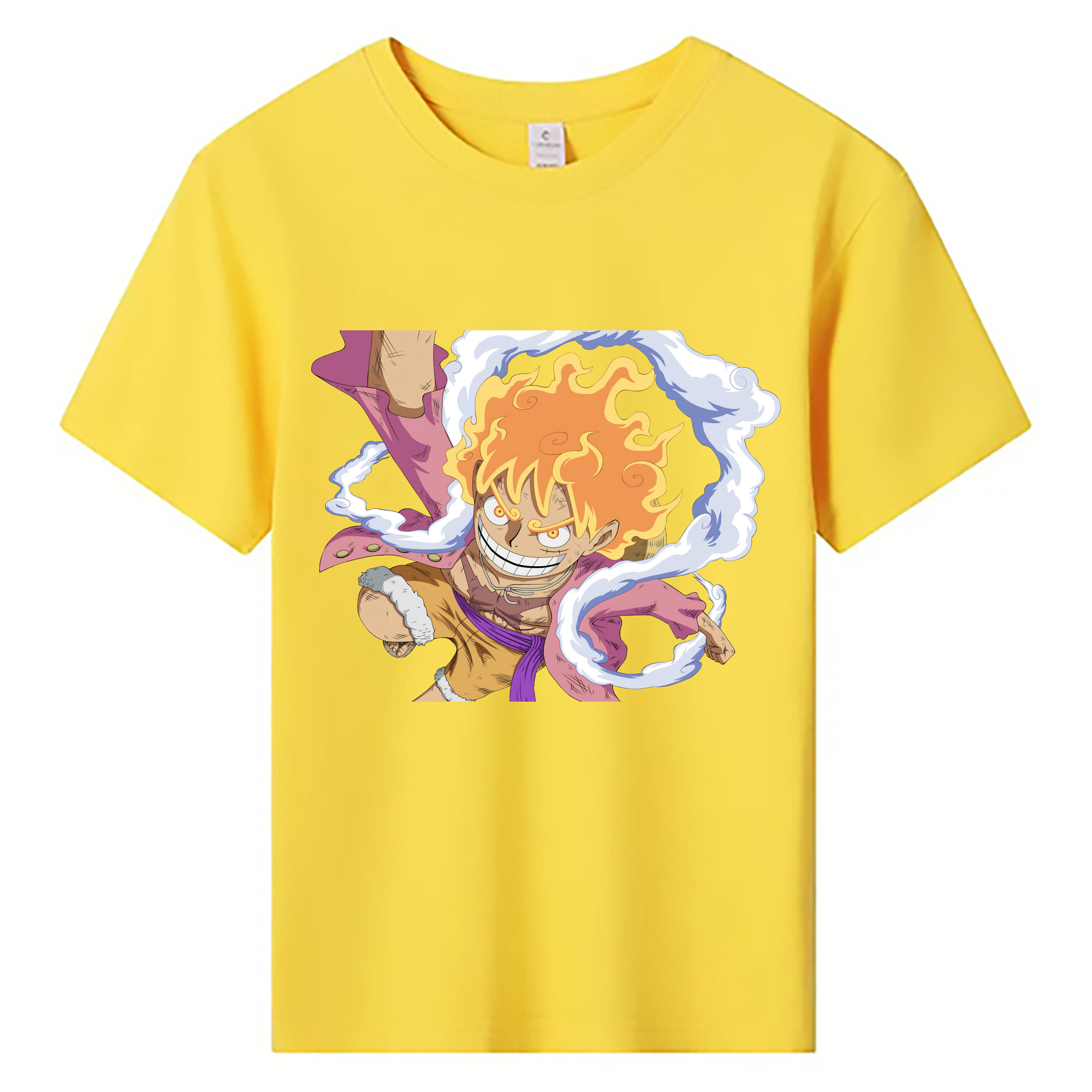 ワンピース モンキー・D・ルフィ ONE PIECE Monkey D. Luffy 綿100％キッズTシャツ（フロントプリント）