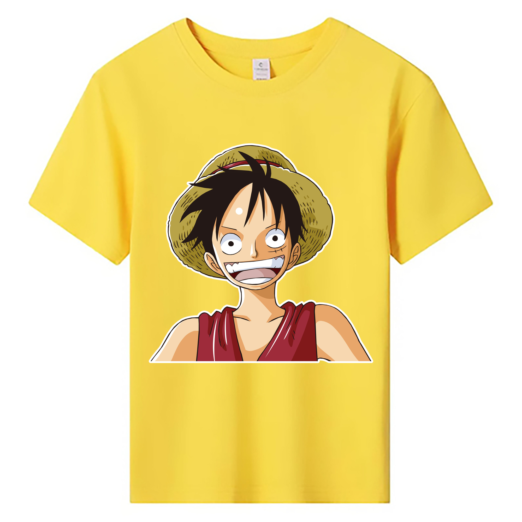 ワンピース モンキー・D・ルフィ ONE PIECE Monkey D. Luffy 綿100％キッズTシャツ（フロントプリント）