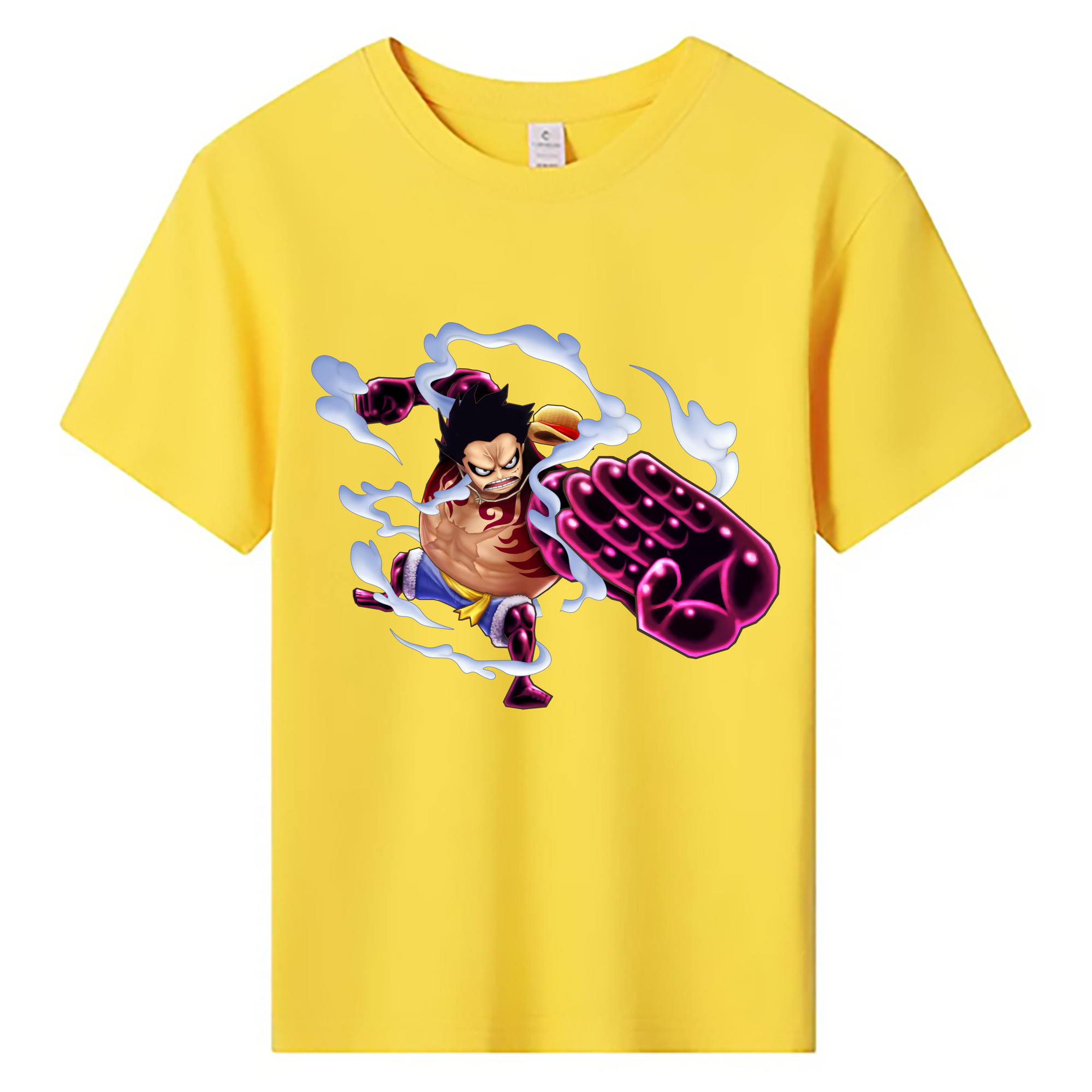 ワンピース モンキー・D・ルフィ ONE PIECE Monkey D. Luffy 綿100％キッズTシャツ（フロントプリント）