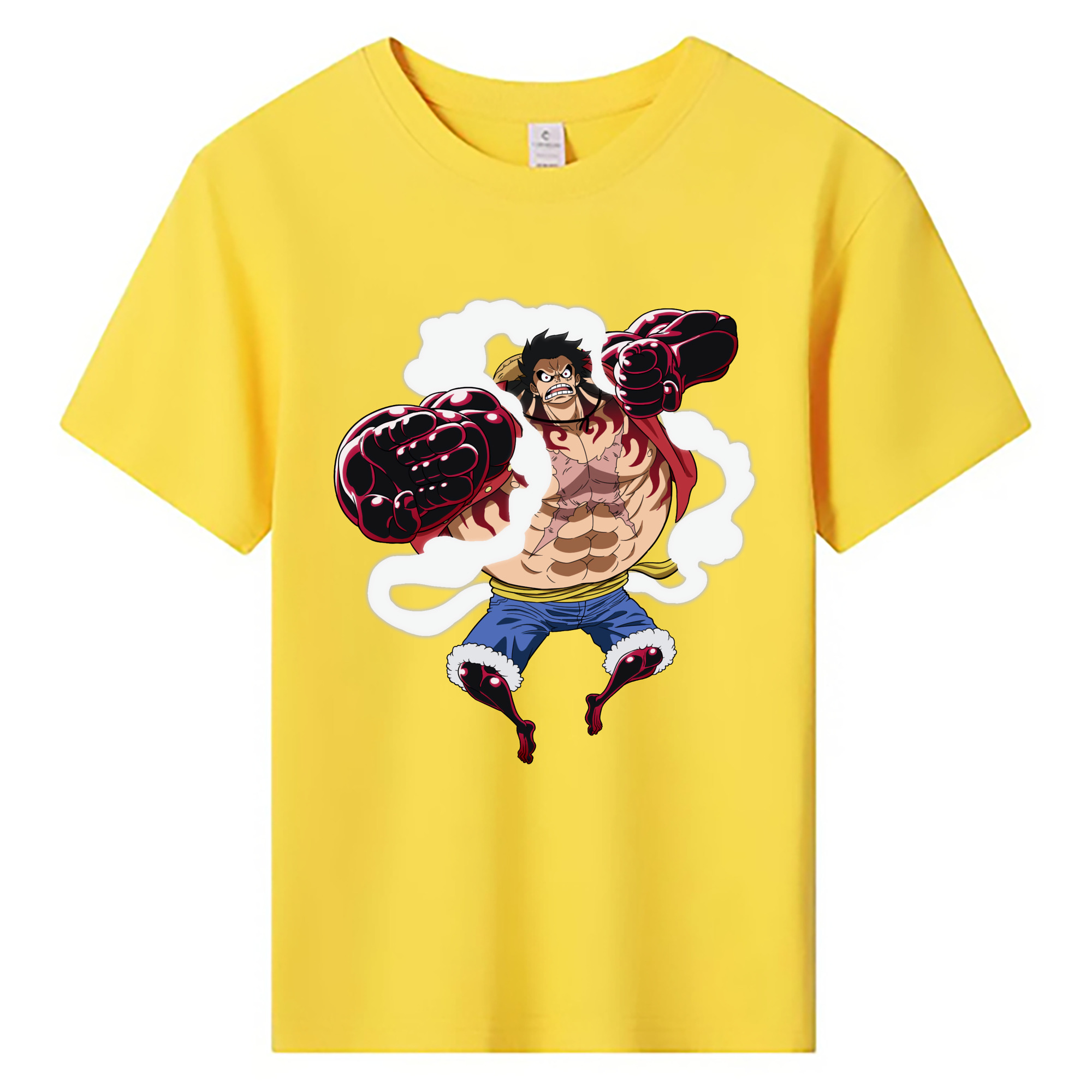 ワンピース モンキー・D・ルフィ ONE PIECE Monkey D. Luffy 綿100％キッズTシャツ（フロントプリント）
