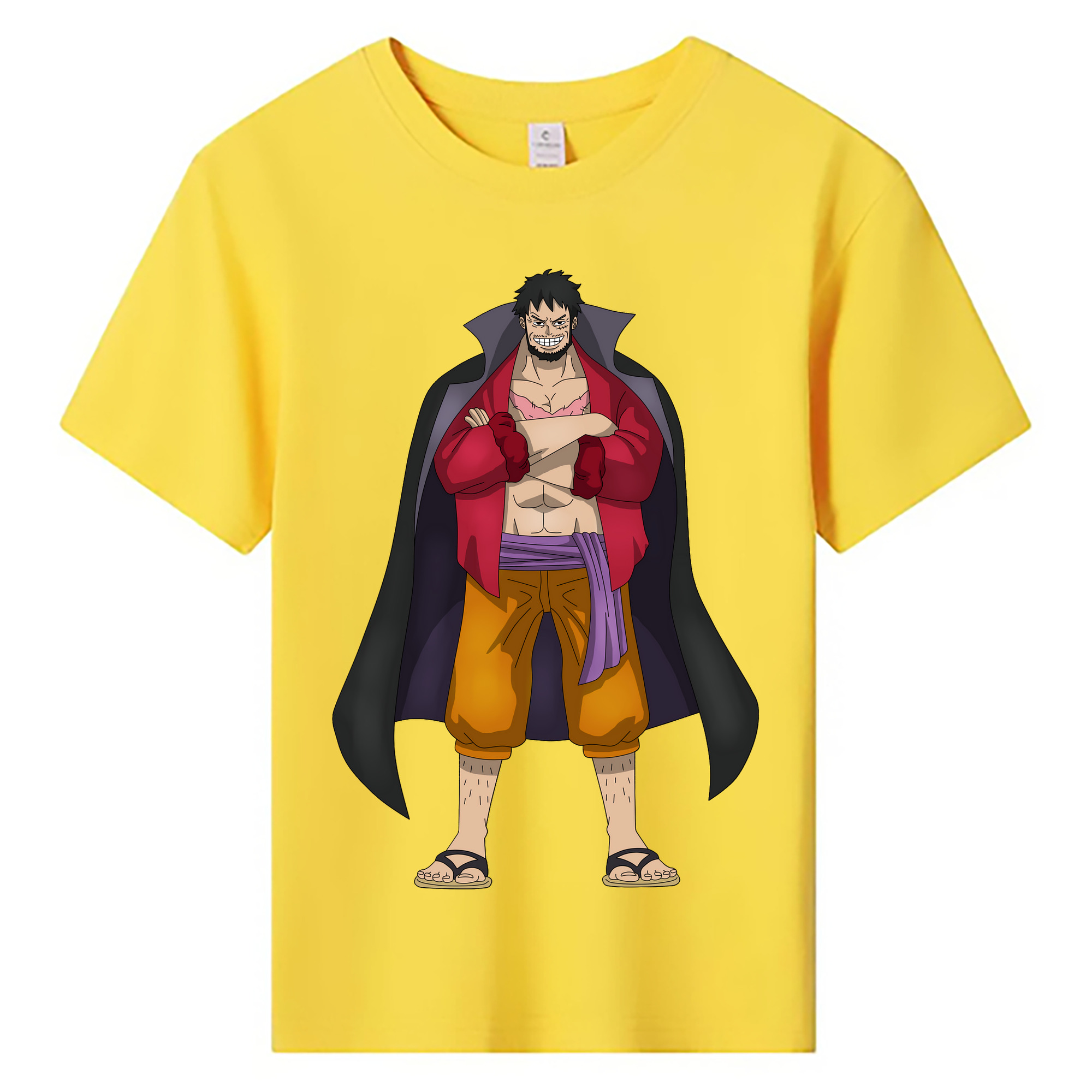 ワンピース モンキー・D・ルフィ ONE PIECE Monkey D. Luffy 綿100％キッズTシャツ（フロントプリント）