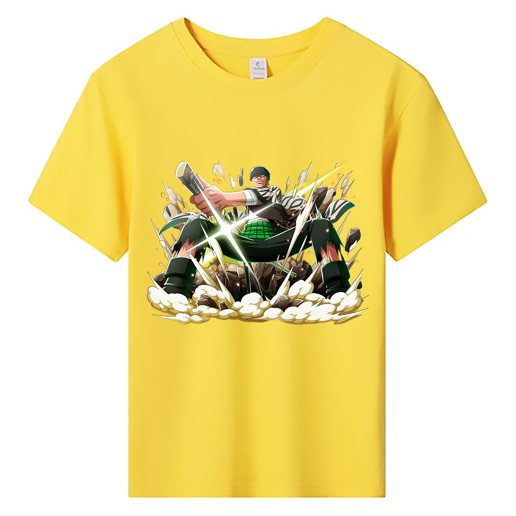ワンピース ロロノア・ゾロ ONE PIECE Roronoa Zoro 綿100％キッズTシャツ（フロントプリント）