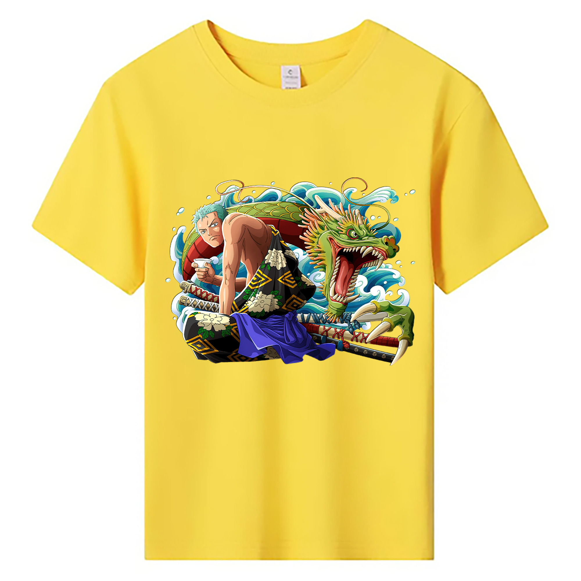 ワンピース ロロノア・ゾロ ONE PIECE Roronoa Zoro 綿100％キッズTシャツ（フロントプリント）