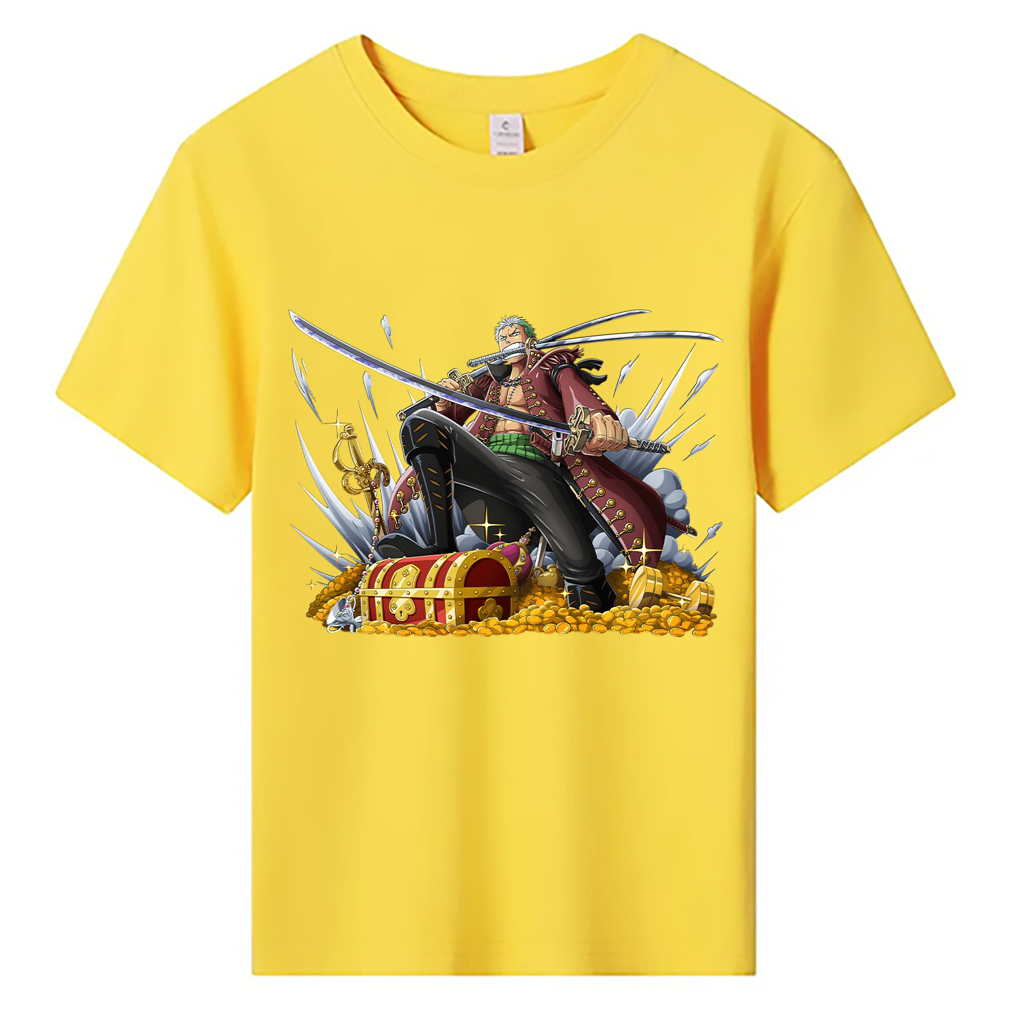ワンピース ロロノア・ゾロ ONE PIECE Roronoa Zoro 綿100％キッズTシャツ（フロントプリント）