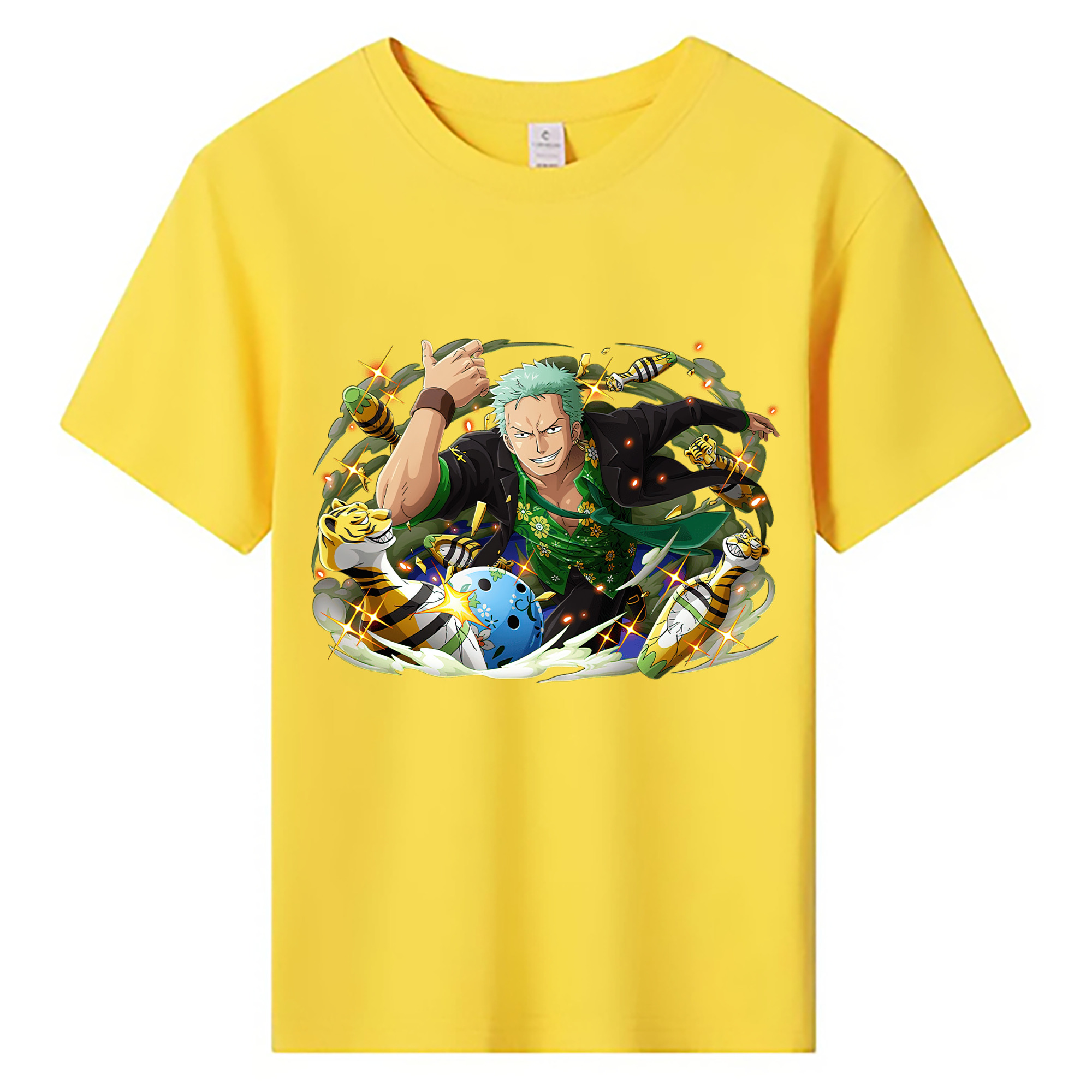 ワンピース ロロノア・ゾロ ONE PIECE Roronoa Zoro 綿100％キッズTシャツ（フロントプリント）