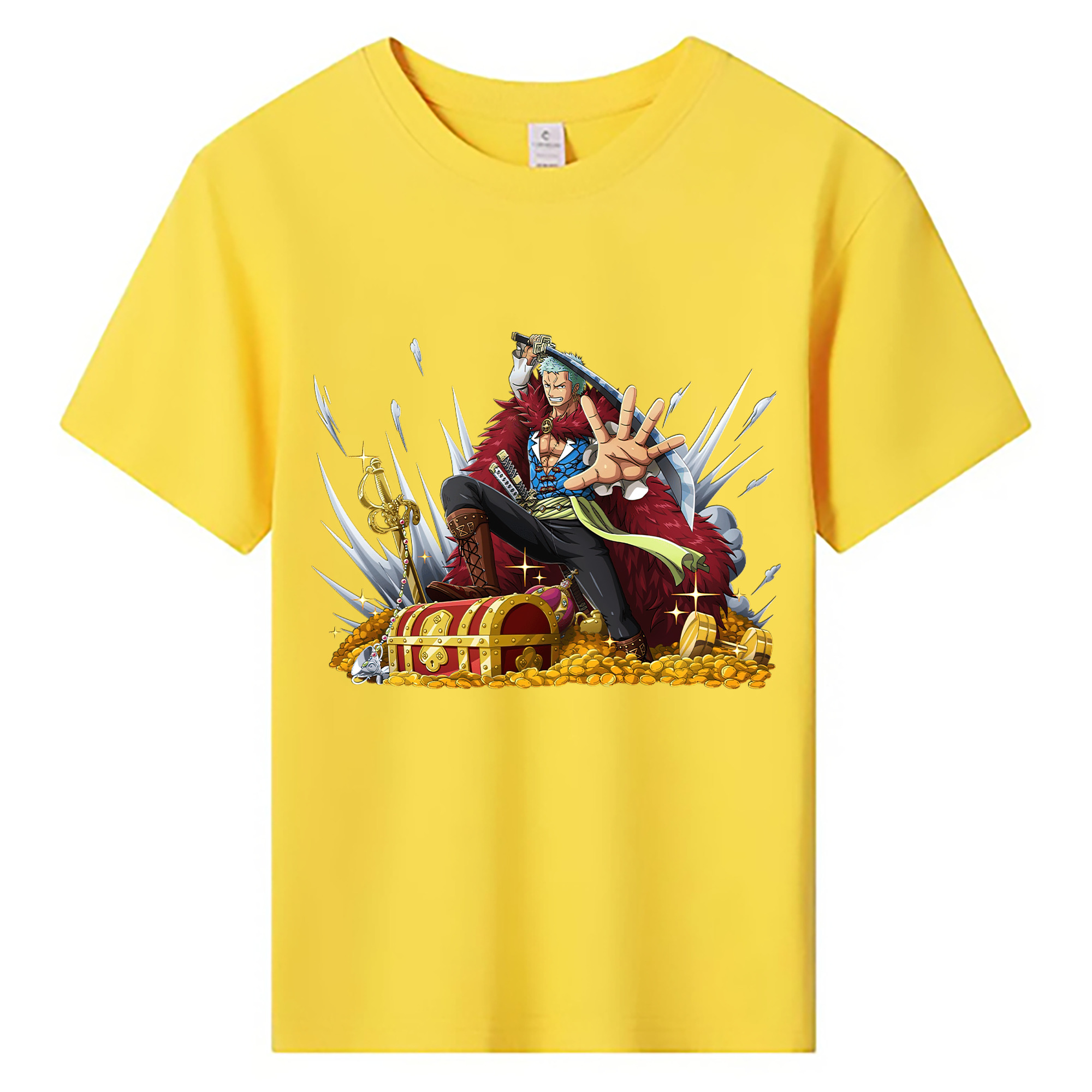 ワンピース ロロノア・ゾロ ONE PIECE Roronoa Zoro 綿100％キッズTシャツ（フロントプリント）
