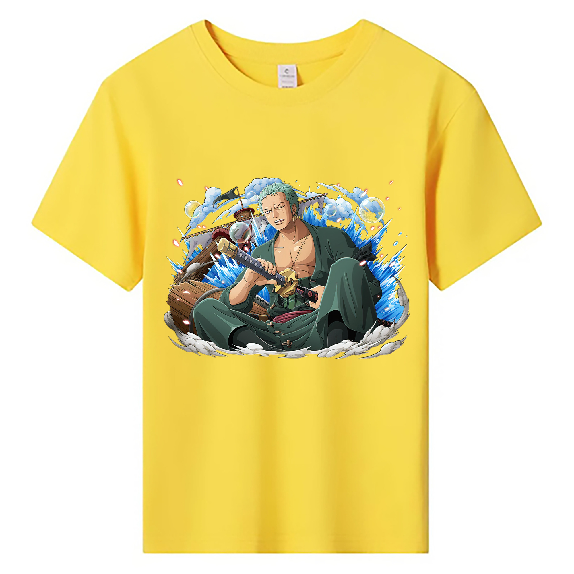 ワンピース ロロノア・ゾロ ONE PIECE Roronoa Zoro 綿100％キッズTシャツ（フロントプリント）