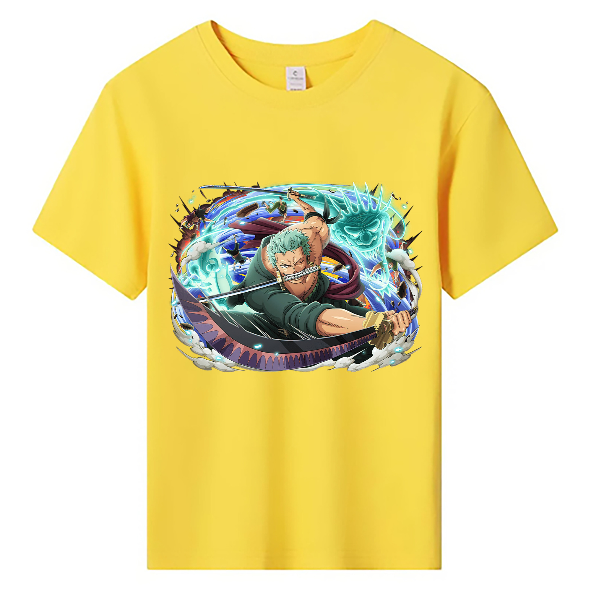 ワンピース ロロノア・ゾロ ONE PIECE Roronoa Zoro 綿100％キッズTシャツ（フロントプリント）