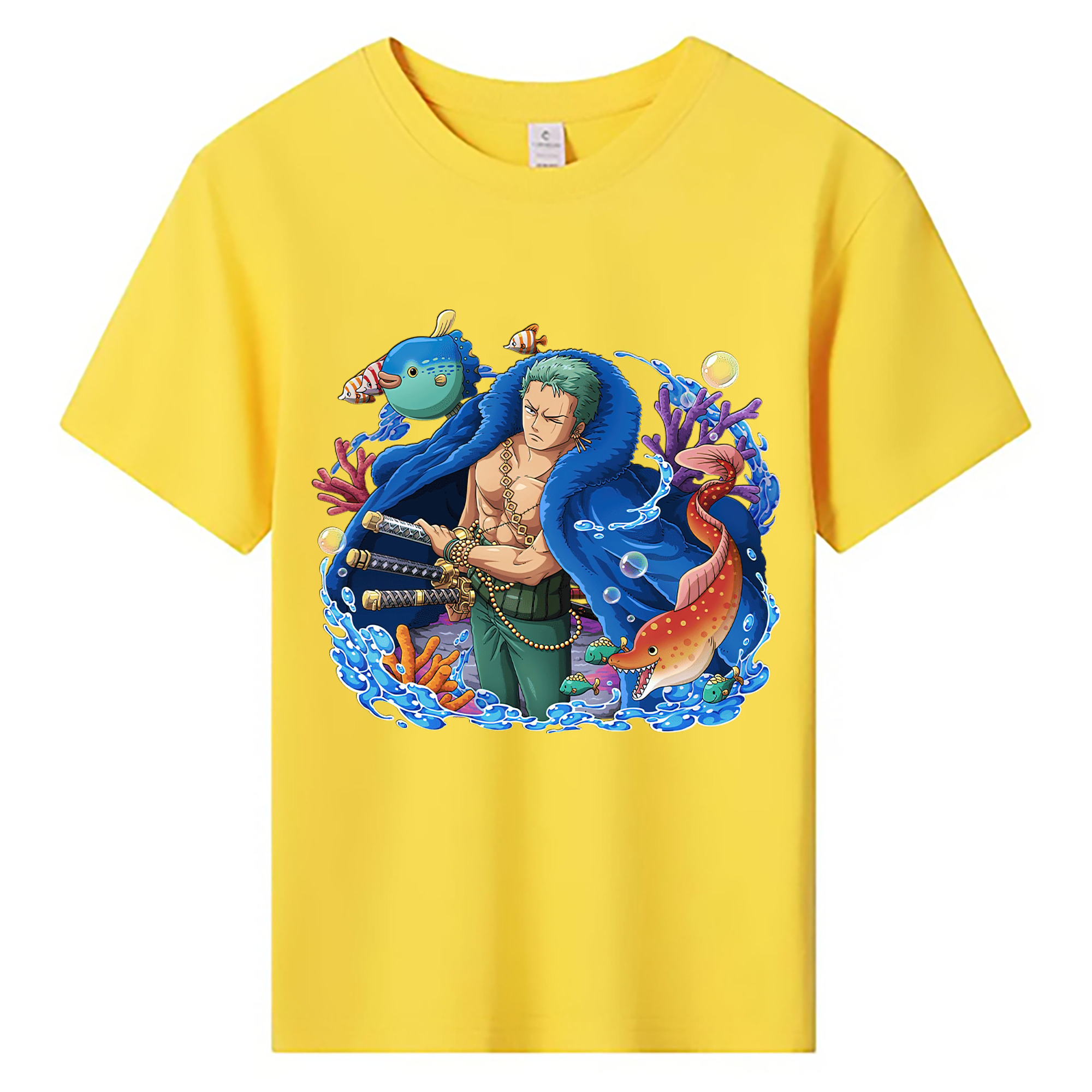 ワンピース ロロノア・ゾロ ONE PIECE Roronoa Zoro 綿100％キッズTシャツ（フロントプリント）