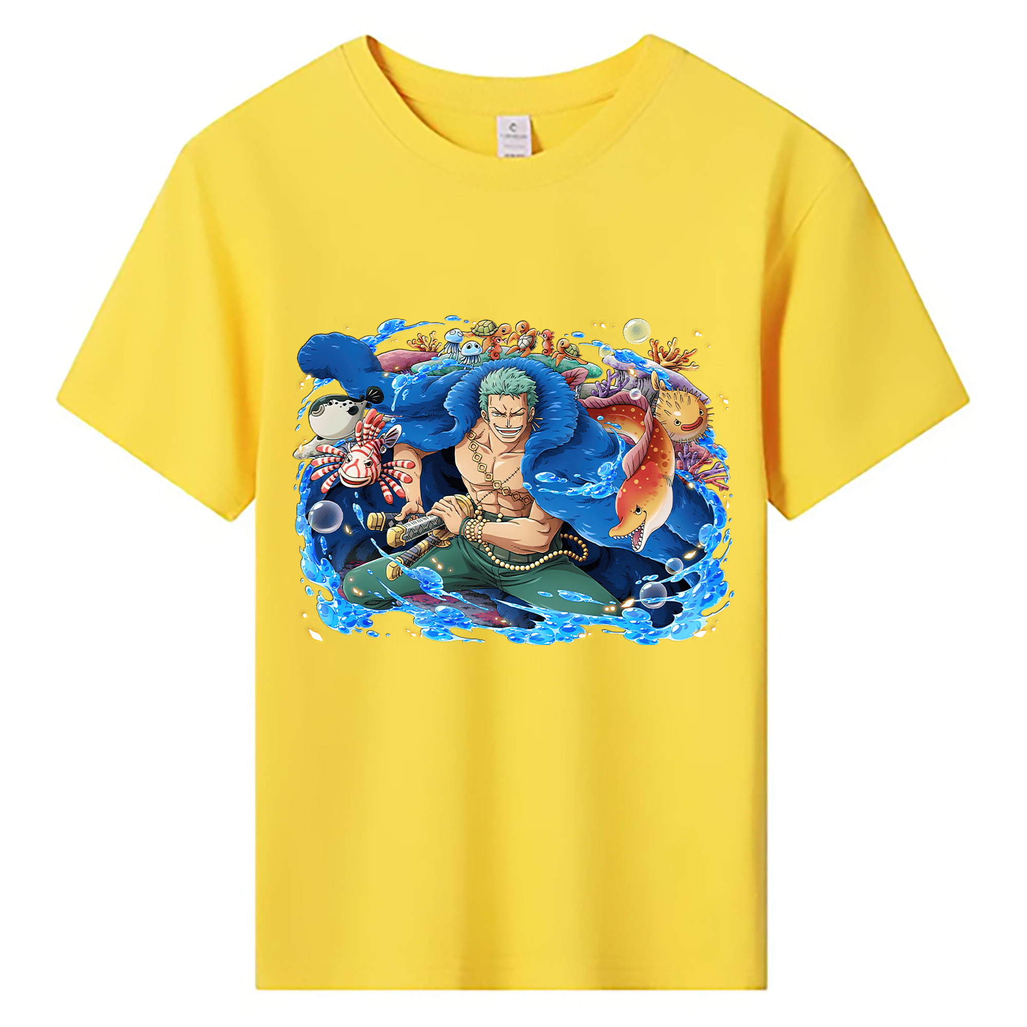 ワンピース ロロノア・ゾロ ONE PIECE Roronoa Zoro 綿100％キッズTシャツ（フロントプリント）