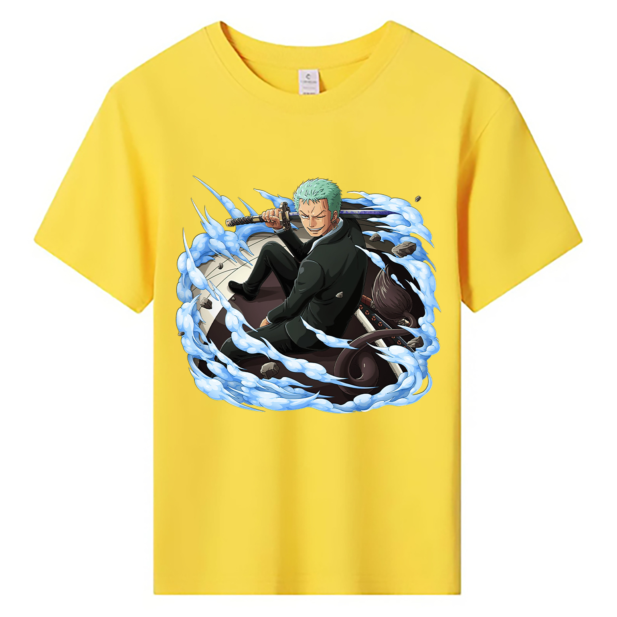 ワンピース ロロノア・ゾロ ONE PIECE Roronoa Zoro 綿100％キッズTシャツ（フロントプリント）