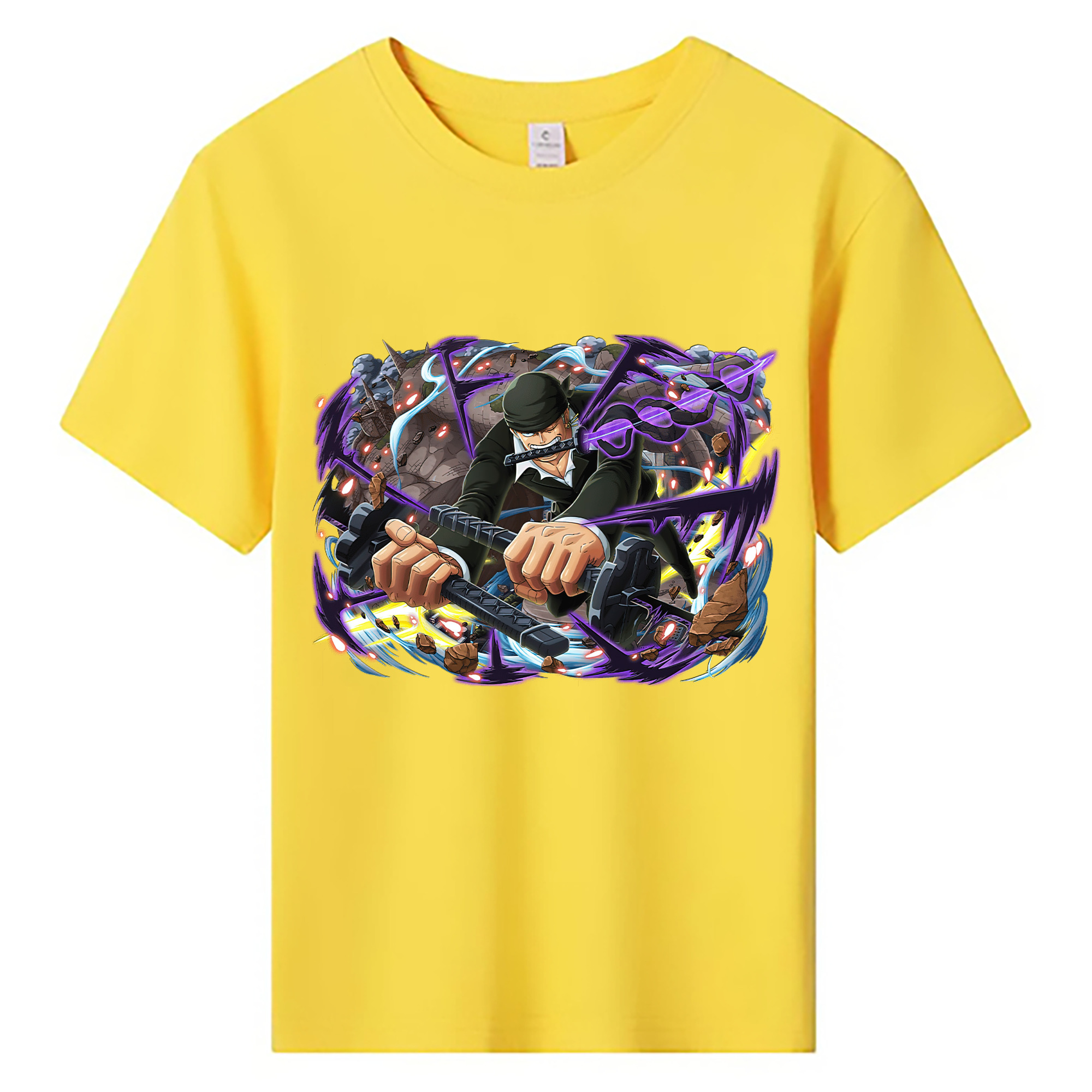 ワンピース ロロノア・ゾロ ONE PIECE Roronoa Zoro 綿100％キッズTシャツ（フロントプリント）