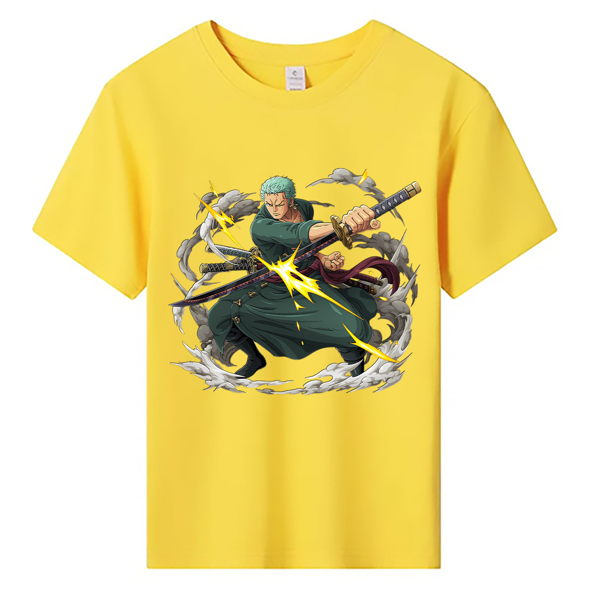 ワンピース ロロノア・ゾロ ONE PIECE Roronoa Zoro 綿100％キッズTシャツ（フロントプリント）