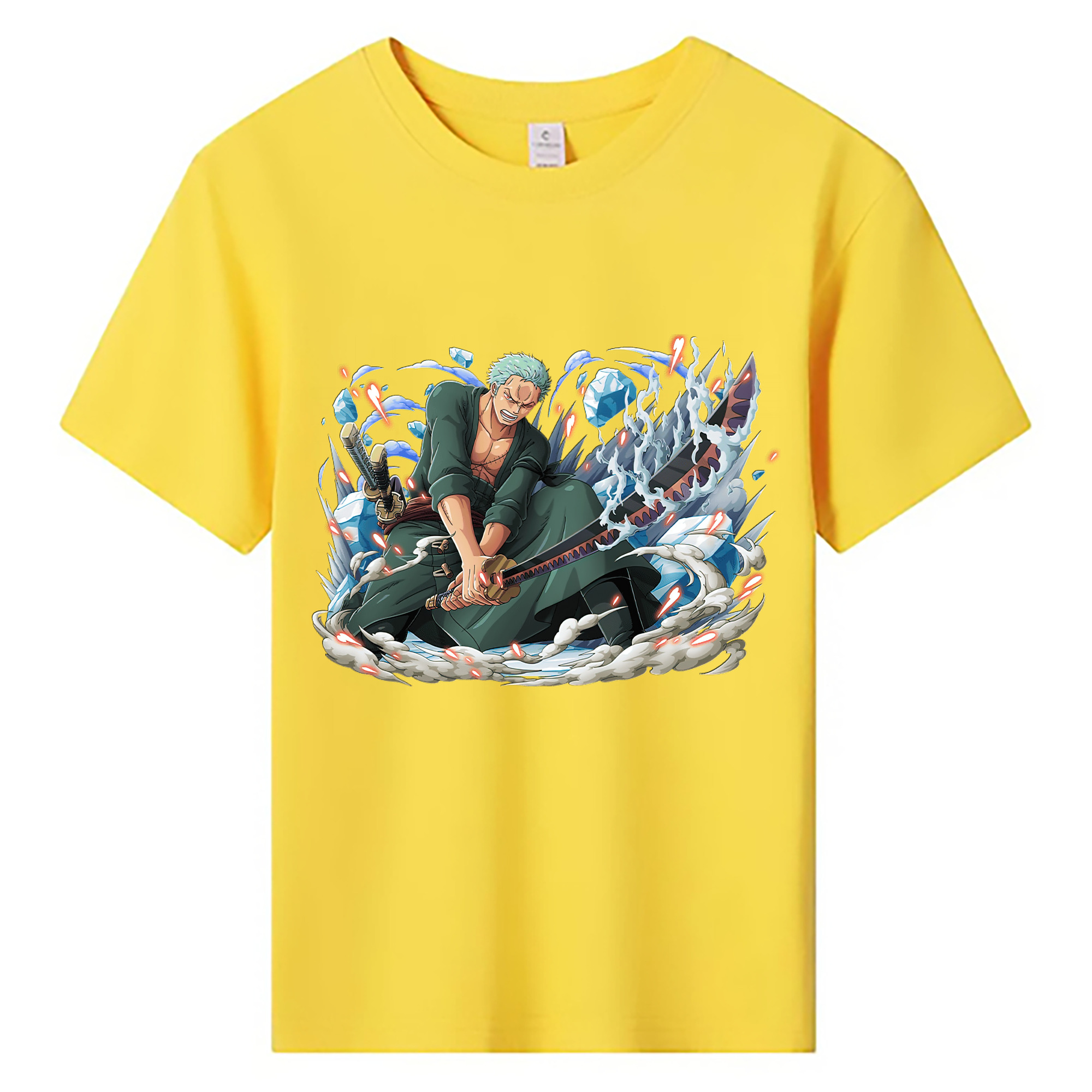 ワンピース ロロノア・ゾロ ONE PIECE Roronoa Zoro 綿100％キッズTシャツ（フロントプリント）