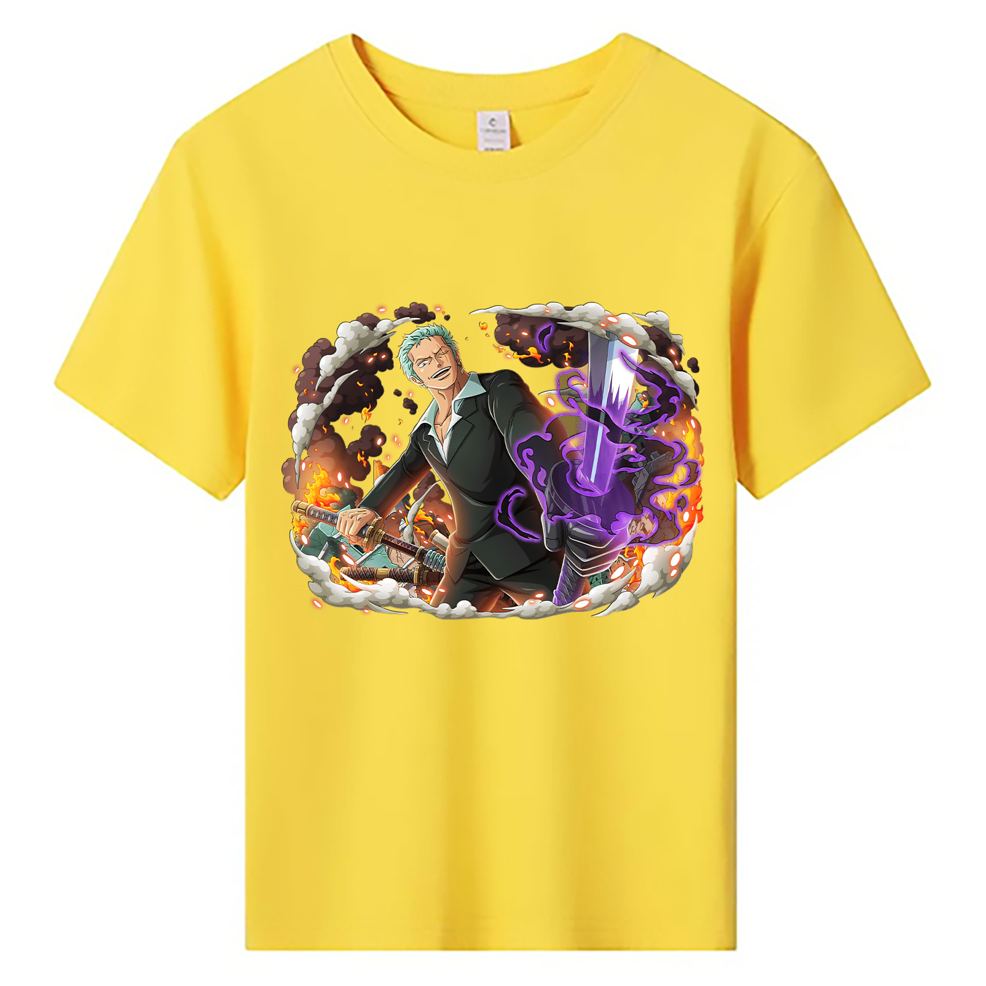 ワンピース ロロノア・ゾロ ONE PIECE Roronoa Zoro 綿100％キッズTシャツ（フロントプリント）