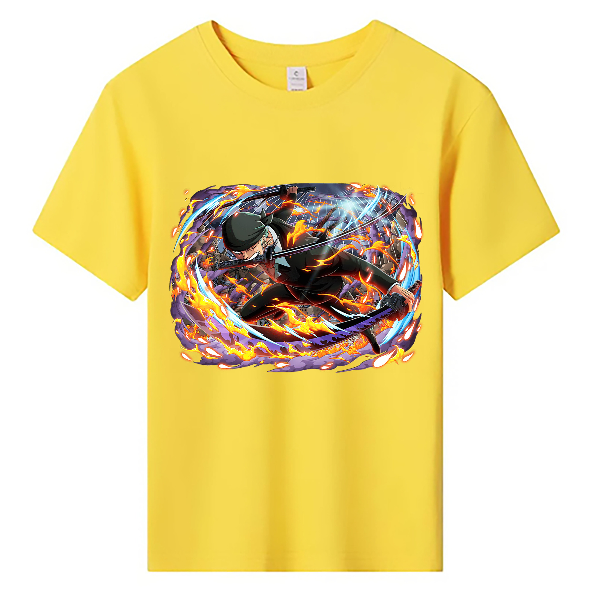 ワンピース ロロノア・ゾロ ONE PIECE Roronoa Zoro 綿100％キッズTシャツ（フロントプリント）