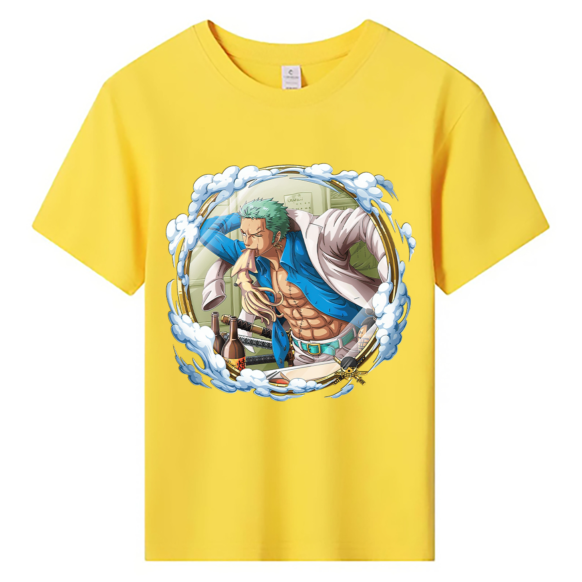 ワンピース ロロノア・ゾロ ONE PIECE Roronoa Zoro 綿100％キッズTシャツ（フロントプリント）