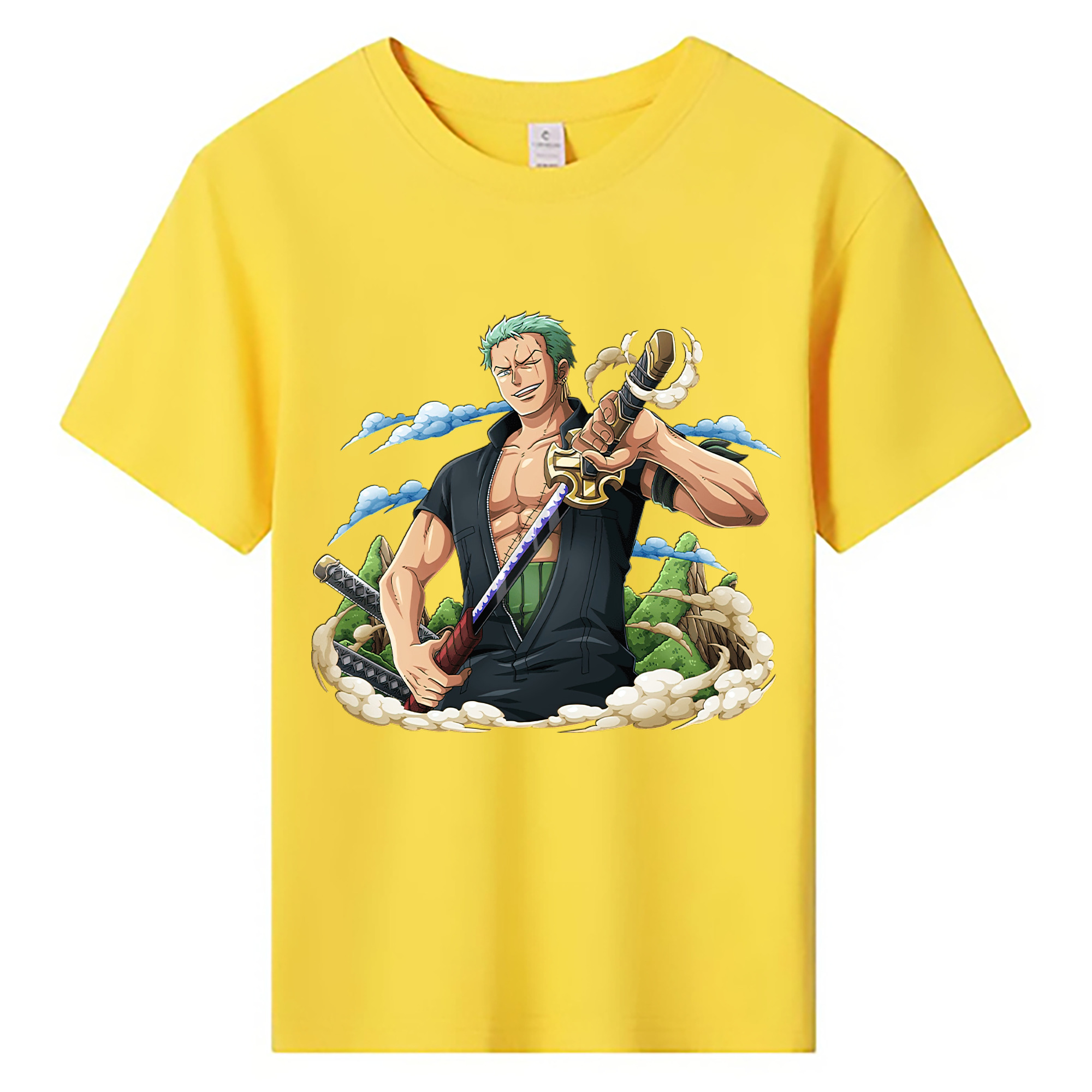 ワンピース ロロノア・ゾロ ONE PIECE Roronoa Zoro 綿100％キッズTシャツ（フロントプリント）