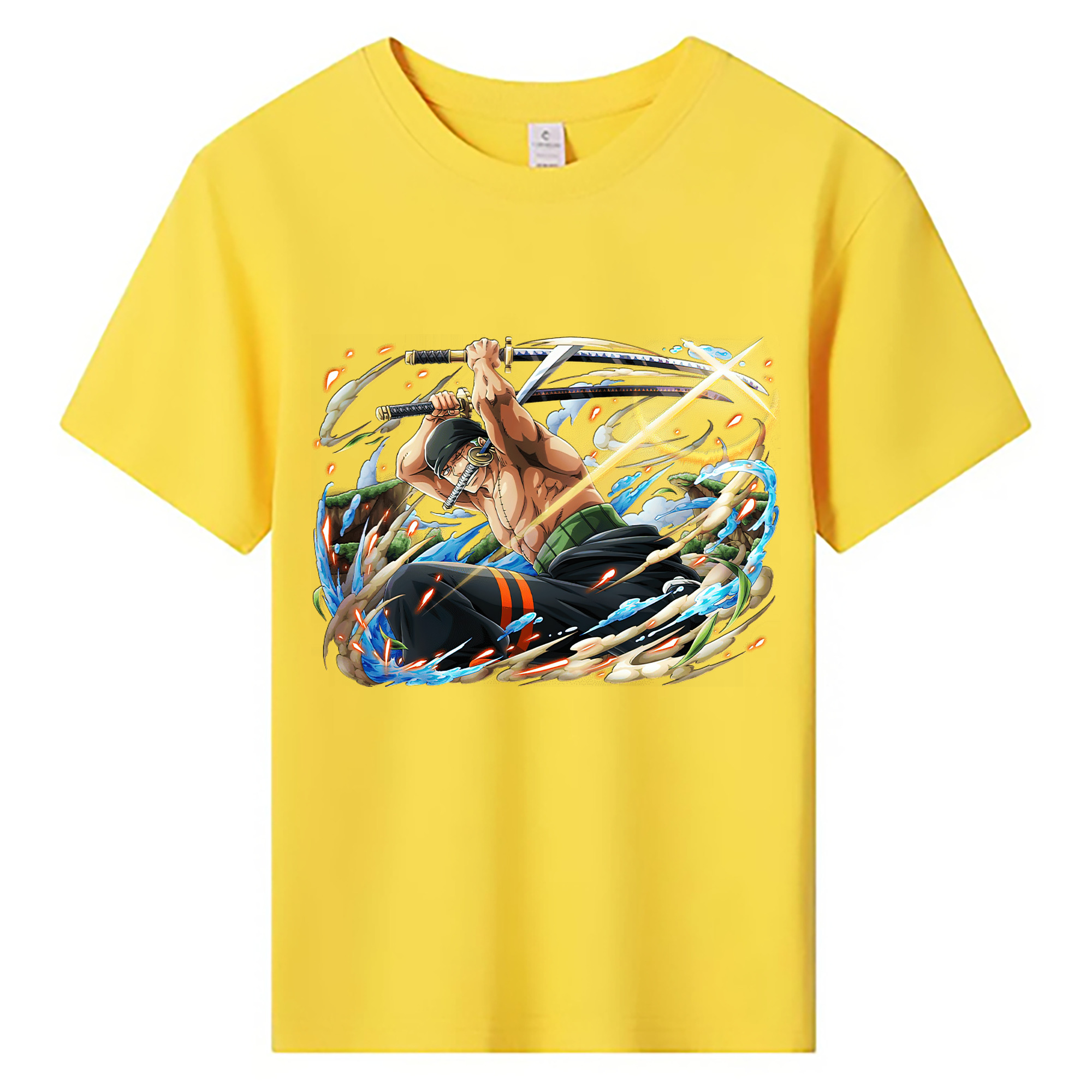 ワンピース ロロノア・ゾロ ONE PIECE Roronoa Zoro 綿100％キッズTシャツ（フロントプリント）