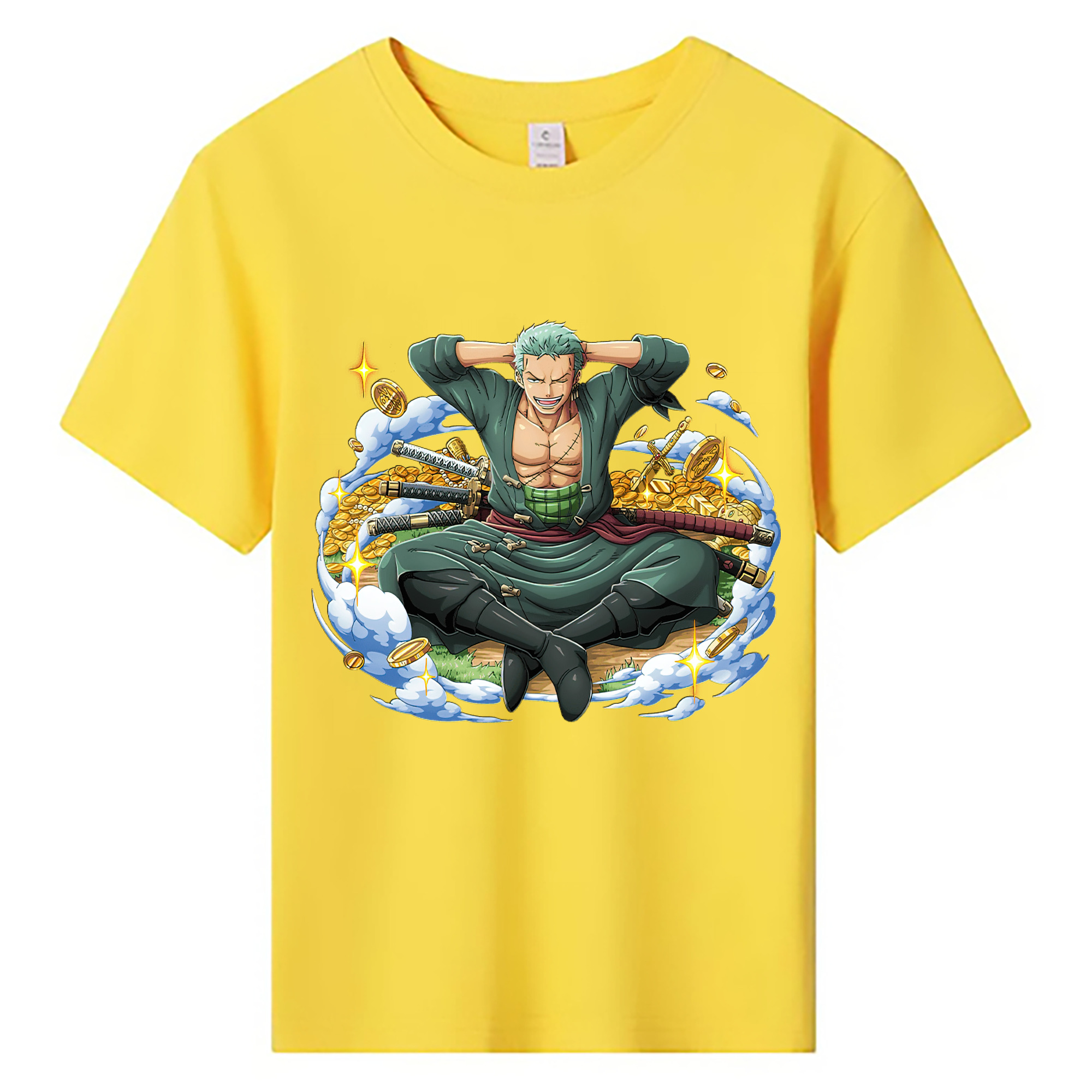 ワンピース ロロノア・ゾロ ONE PIECE Roronoa Zoro 綿100％キッズTシャツ（フロントプリント）
