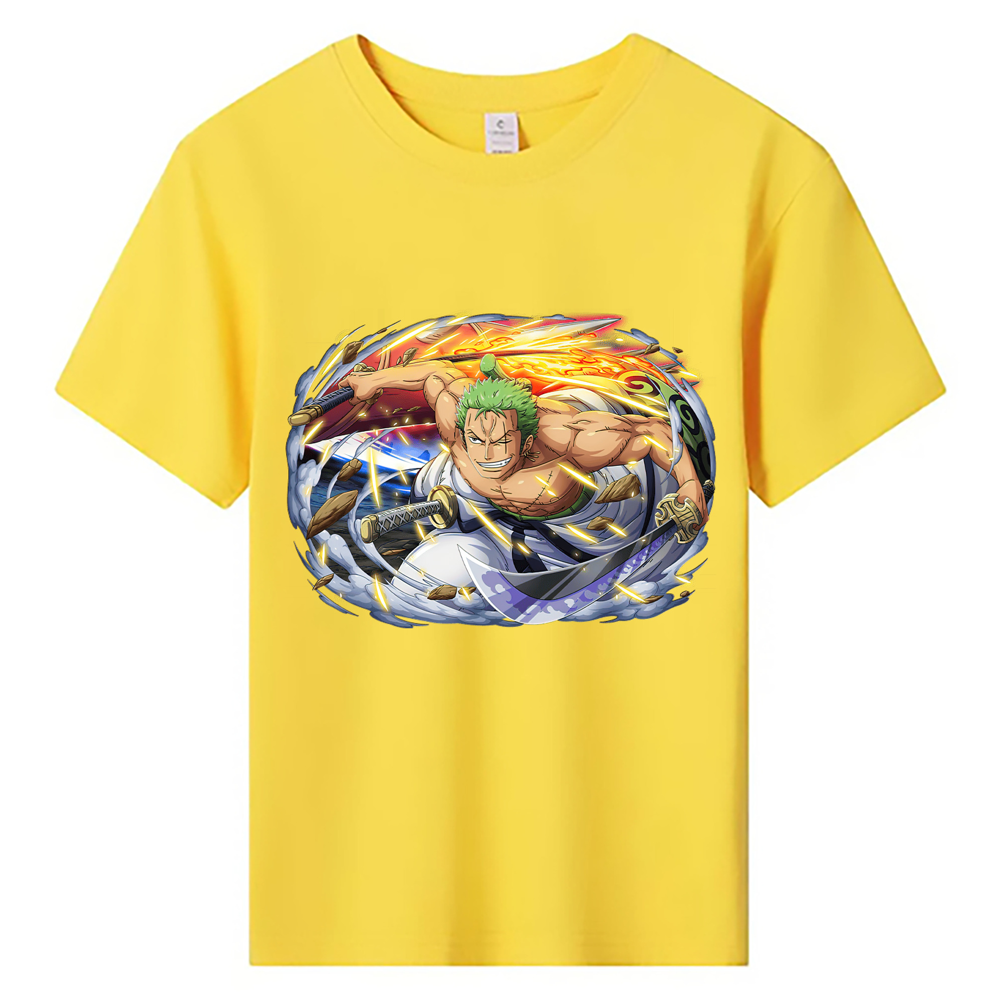 ワンピース ロロノア・ゾロ ONE PIECE Roronoa Zoro 綿100％キッズTシャツ（フロントプリント）
