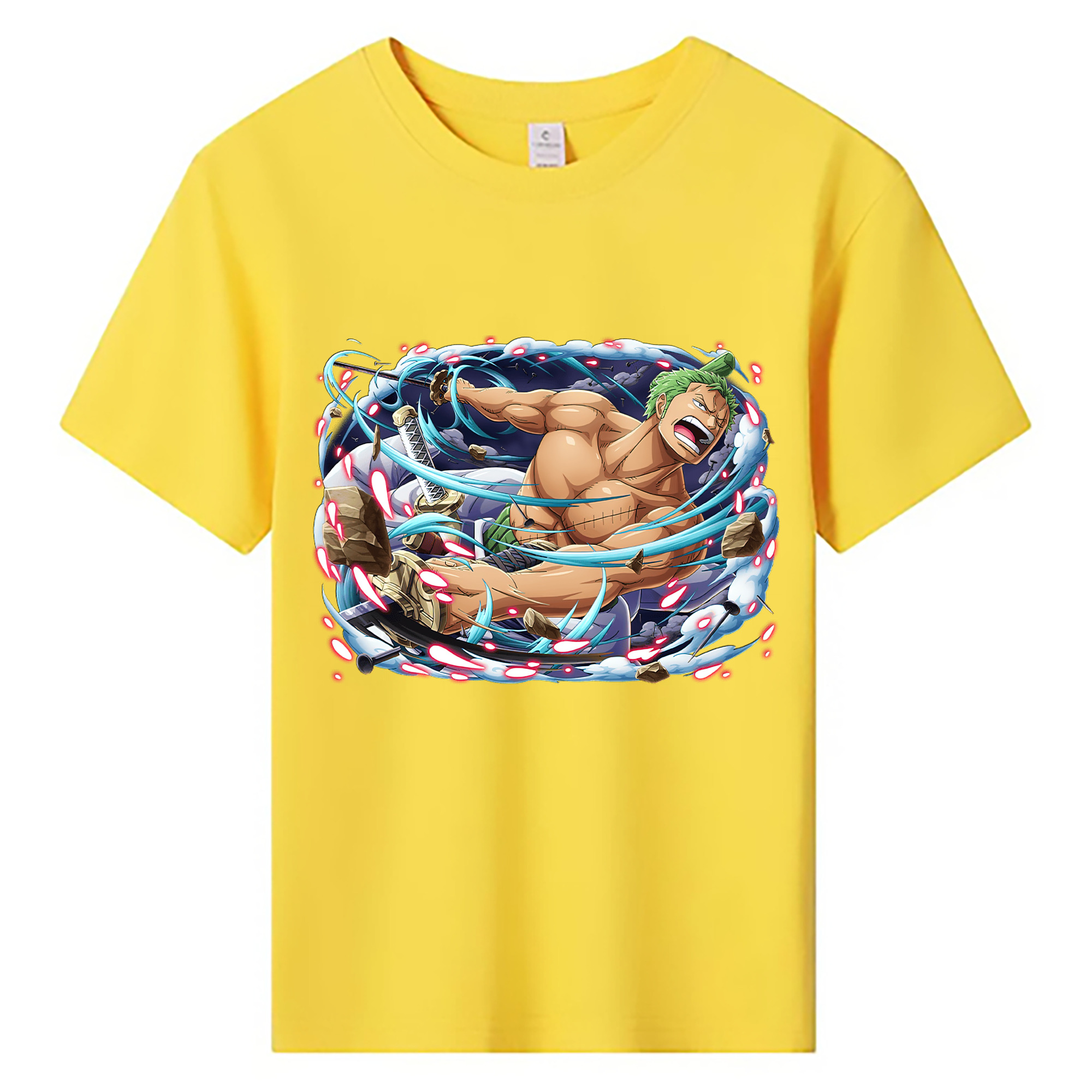 ワンピース ロロノア・ゾロ ONE PIECE Roronoa Zoro 綿100％キッズTシャツ（フロントプリント）