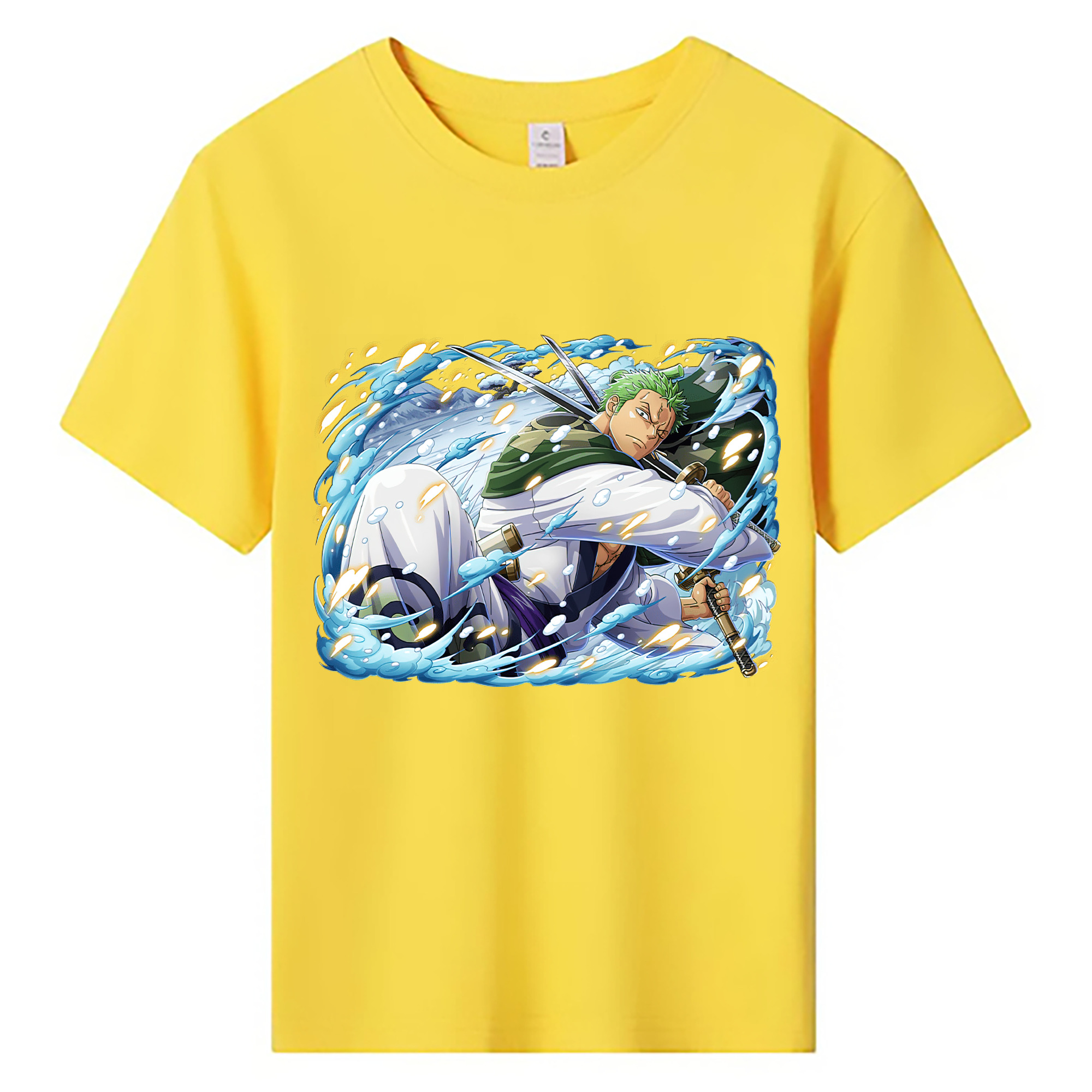 ワンピース ロロノア・ゾロ ONE PIECE Roronoa Zoro 綿100％キッズTシャツ（フロントプリント）