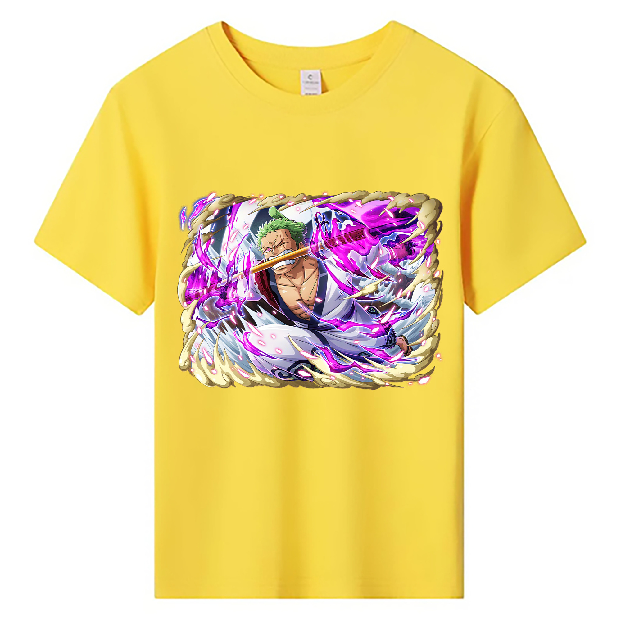 ワンピース ロロノア・ゾロ ONE PIECE Roronoa Zoro 綿100％キッズTシャツ（フロントプリント）