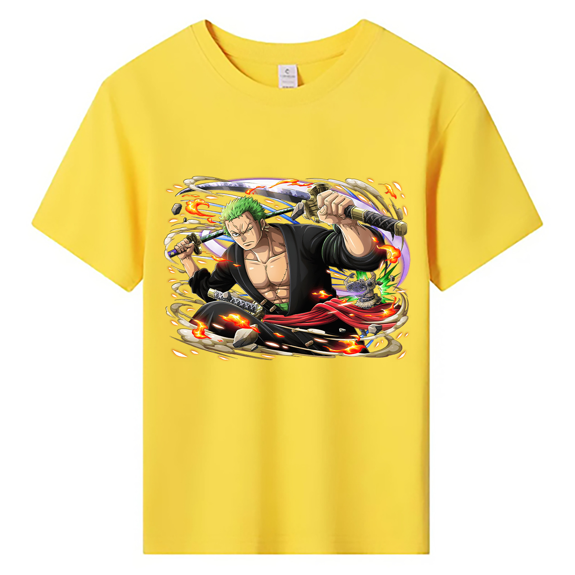 ワンピース ロロノア・ゾロ ONE PIECE Roronoa Zoro 綿100％キッズTシャツ（フロントプリント）