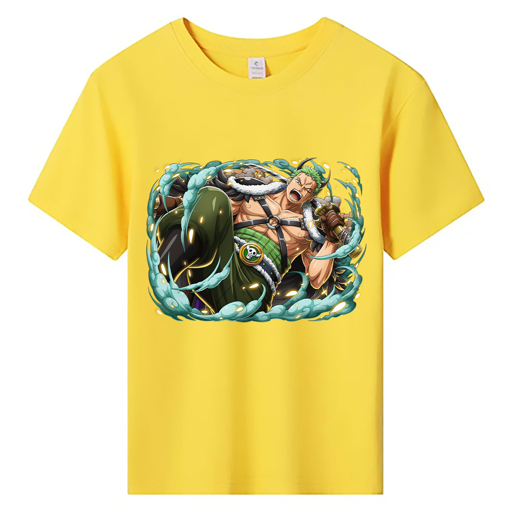 ワンピース ロロノア・ゾロ ONE PIECE Roronoa Zoro 綿100％キッズTシャツ（フロントプリント）