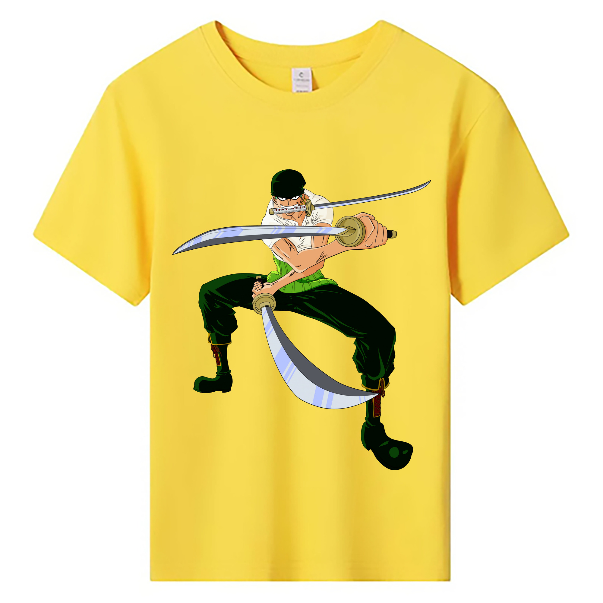 ワンピース ロロノア・ゾロ ONE PIECE Roronoa Zoro 綿100％キッズTシャツ（フロントプリント）