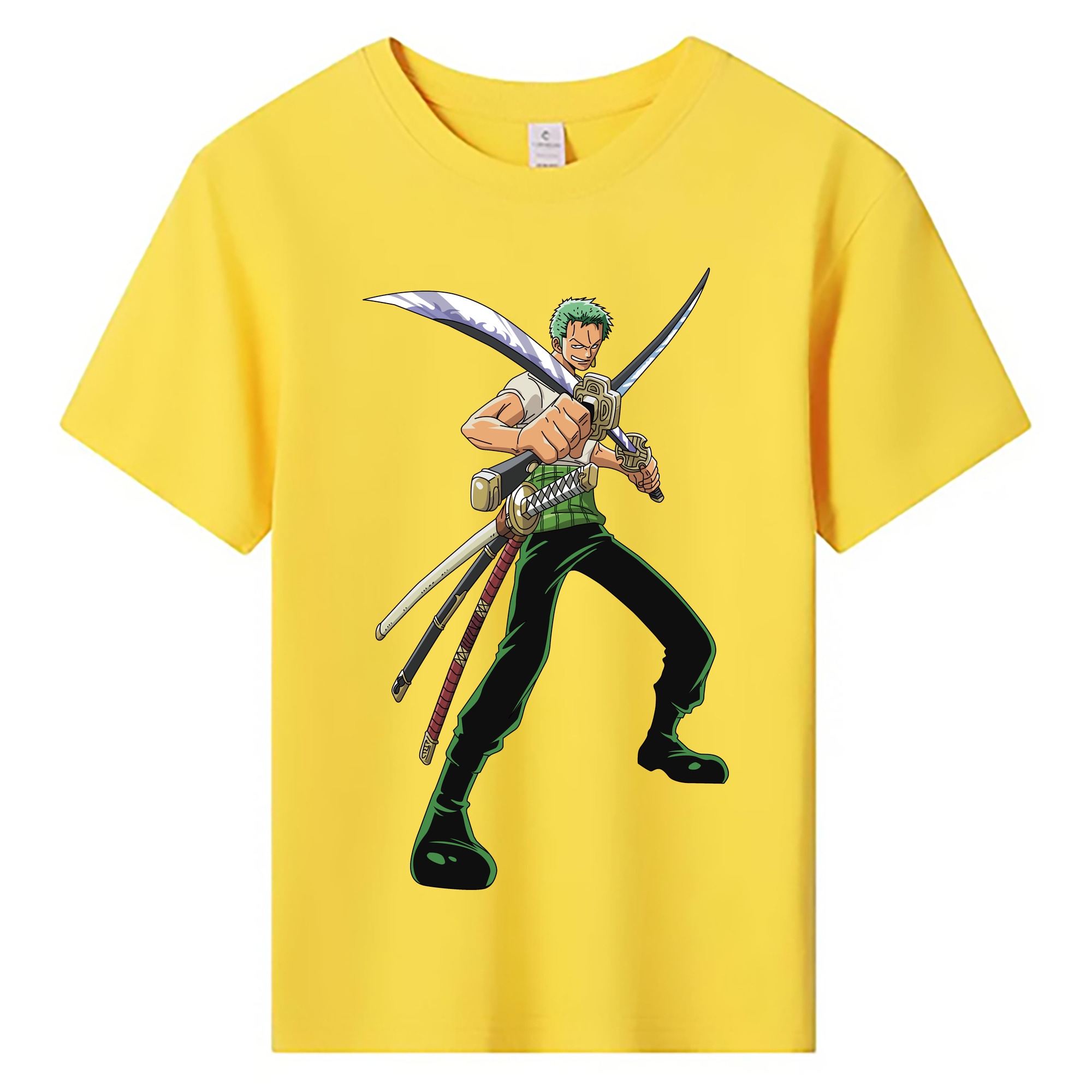 ワンピース ロロノア・ゾロ ONE PIECE Roronoa Zoro 綿100％キッズTシャツ（フロントプリント）