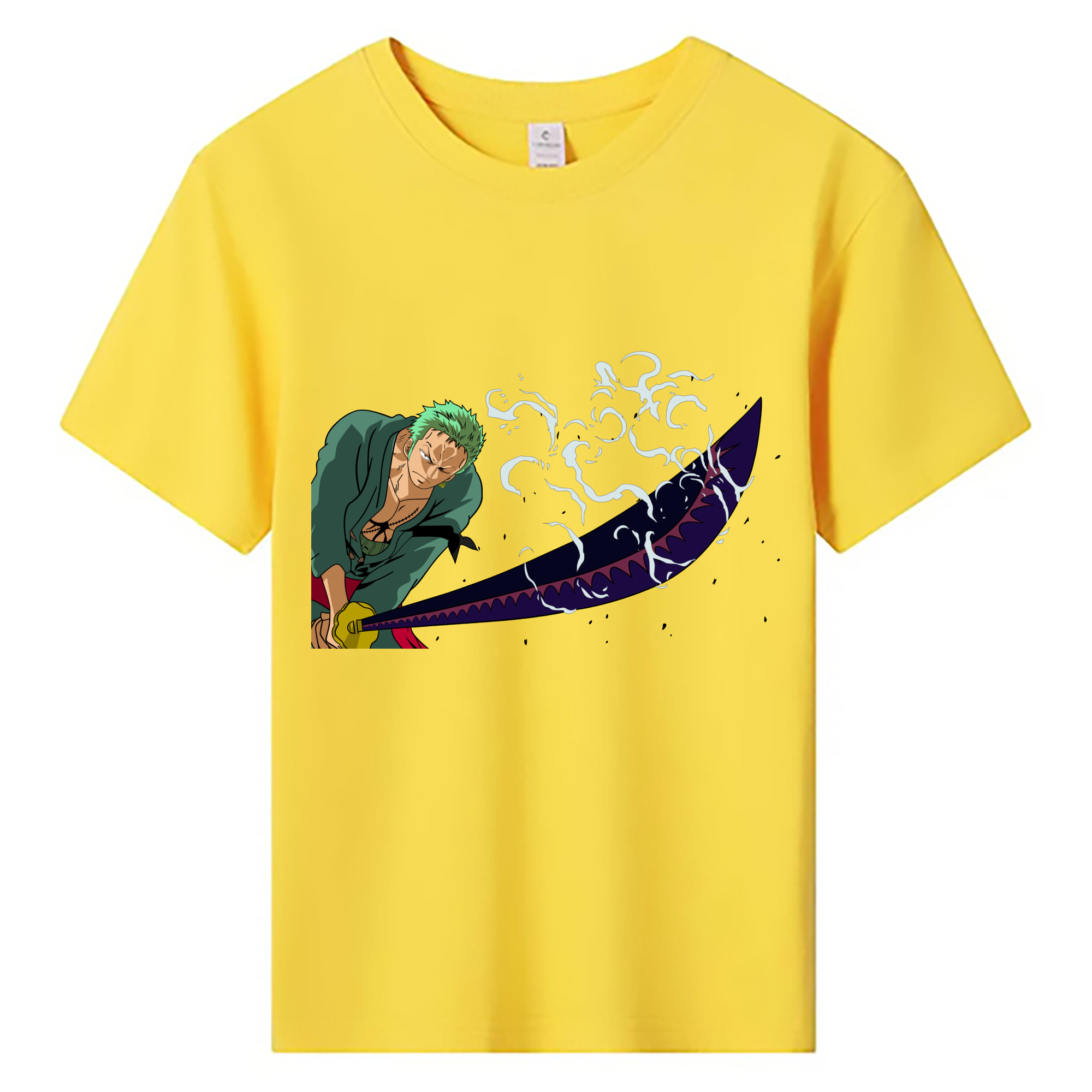 ワンピース ロロノア・ゾロ ONE PIECE Roronoa Zoro 綿100％キッズTシャツ（フロントプリント）