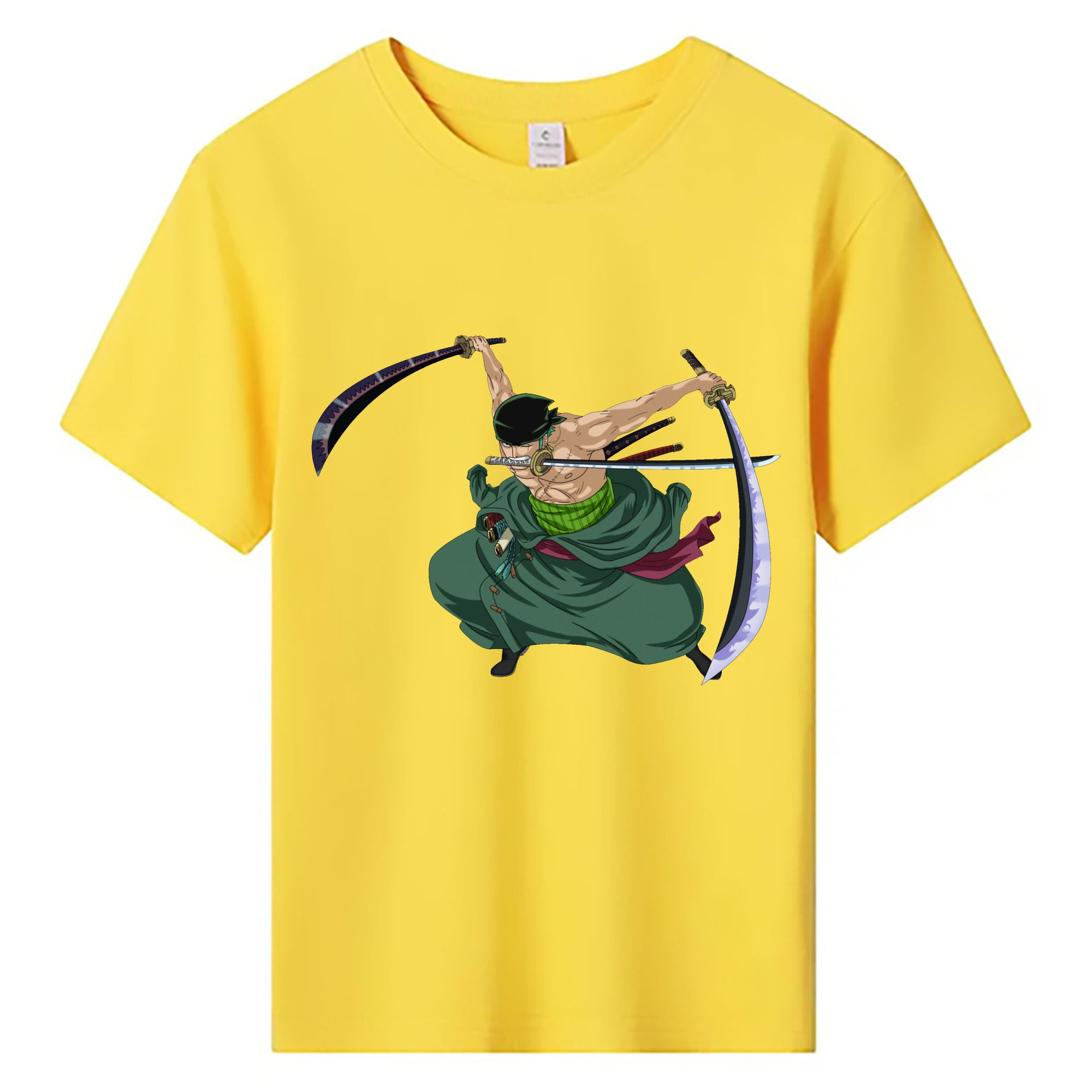 ワンピース ロロノア・ゾロ ONE PIECE Roronoa Zoro 綿100％キッズTシャツ（フロントプリント）