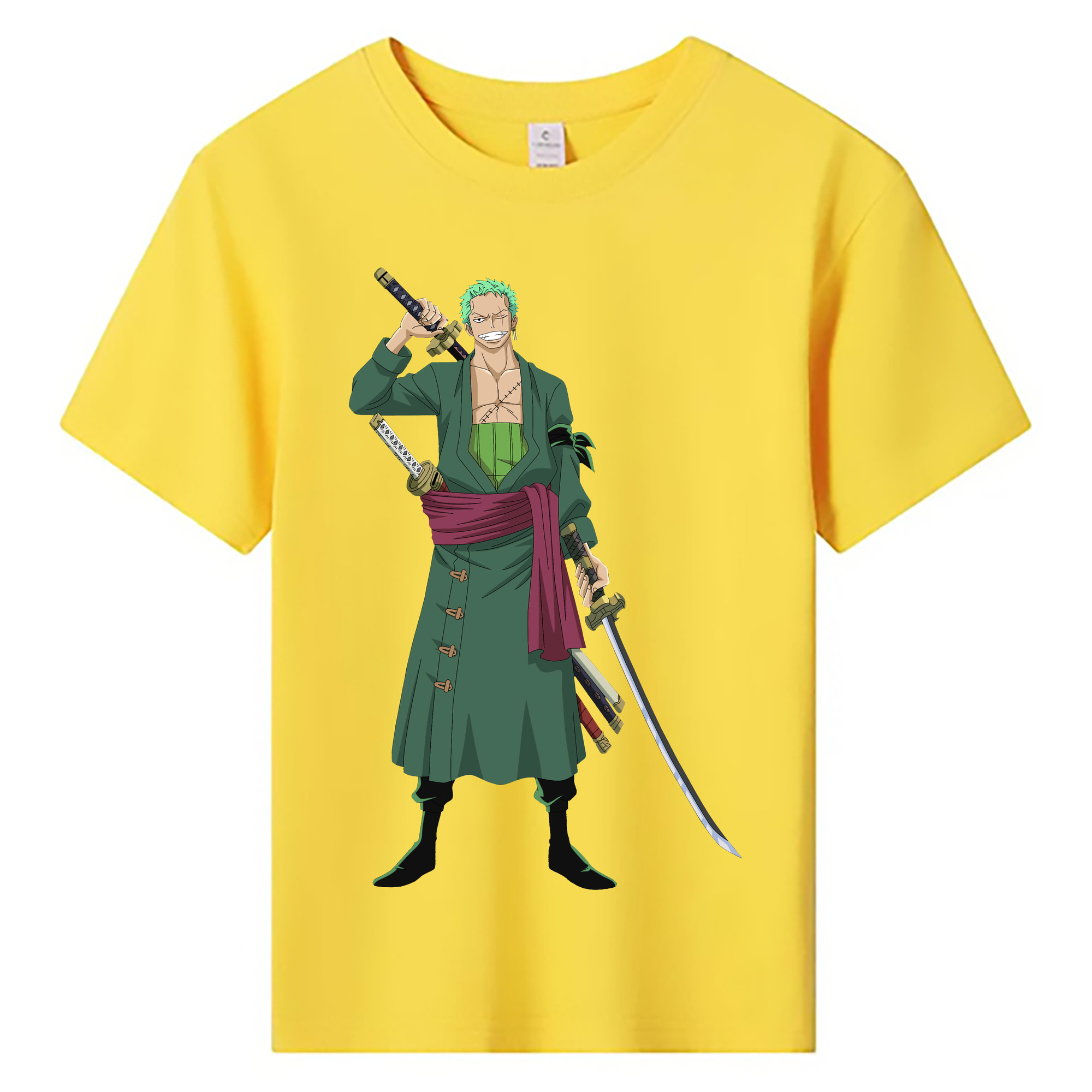 ワンピース ロロノア・ゾロ ONE PIECE Roronoa Zoro 綿100％キッズTシャツ（フロントプリント）