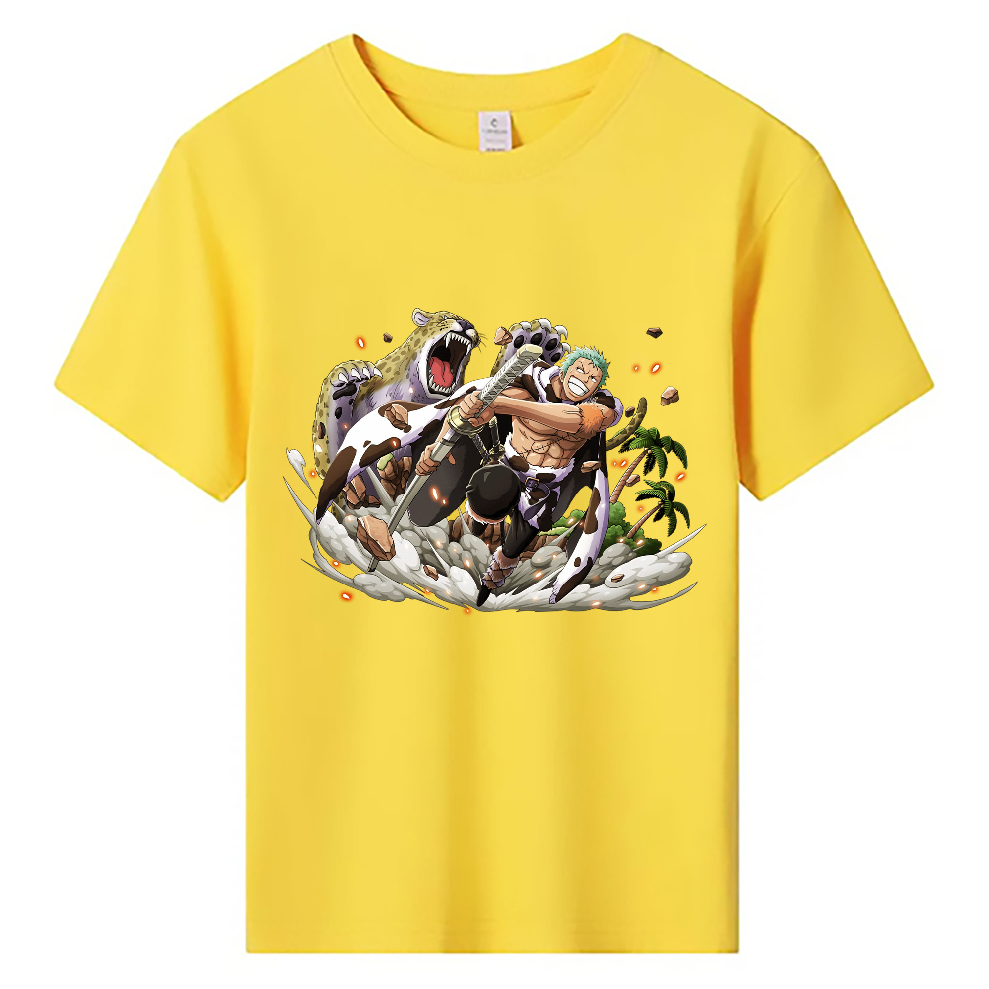 ワンピース ロロノア・ゾロ ONE PIECE Roronoa Zoro 綿100％キッズTシャツ（フロントプリント）